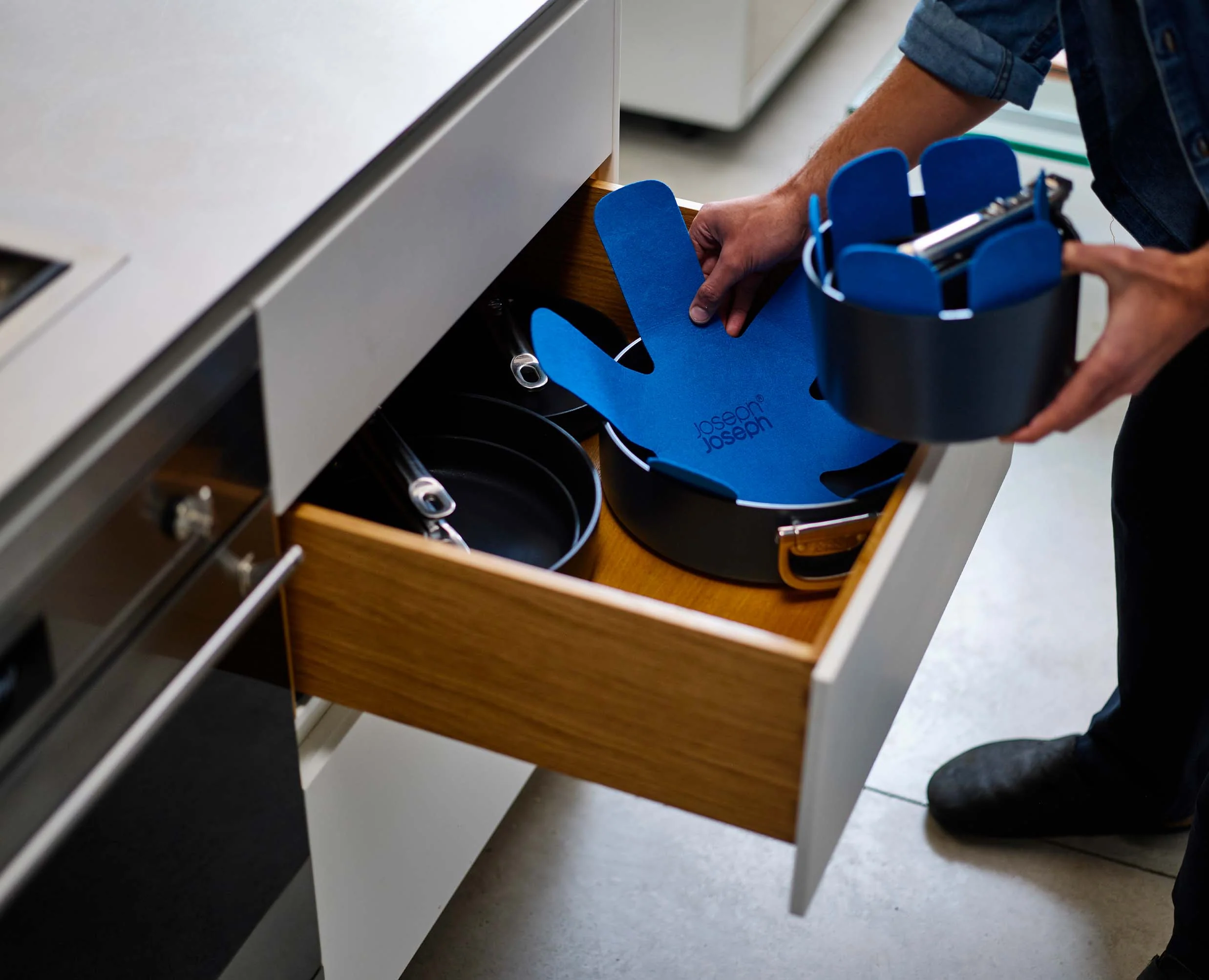 Ensemble bleu Space 3 pièces de protection de casseroles - Image 3