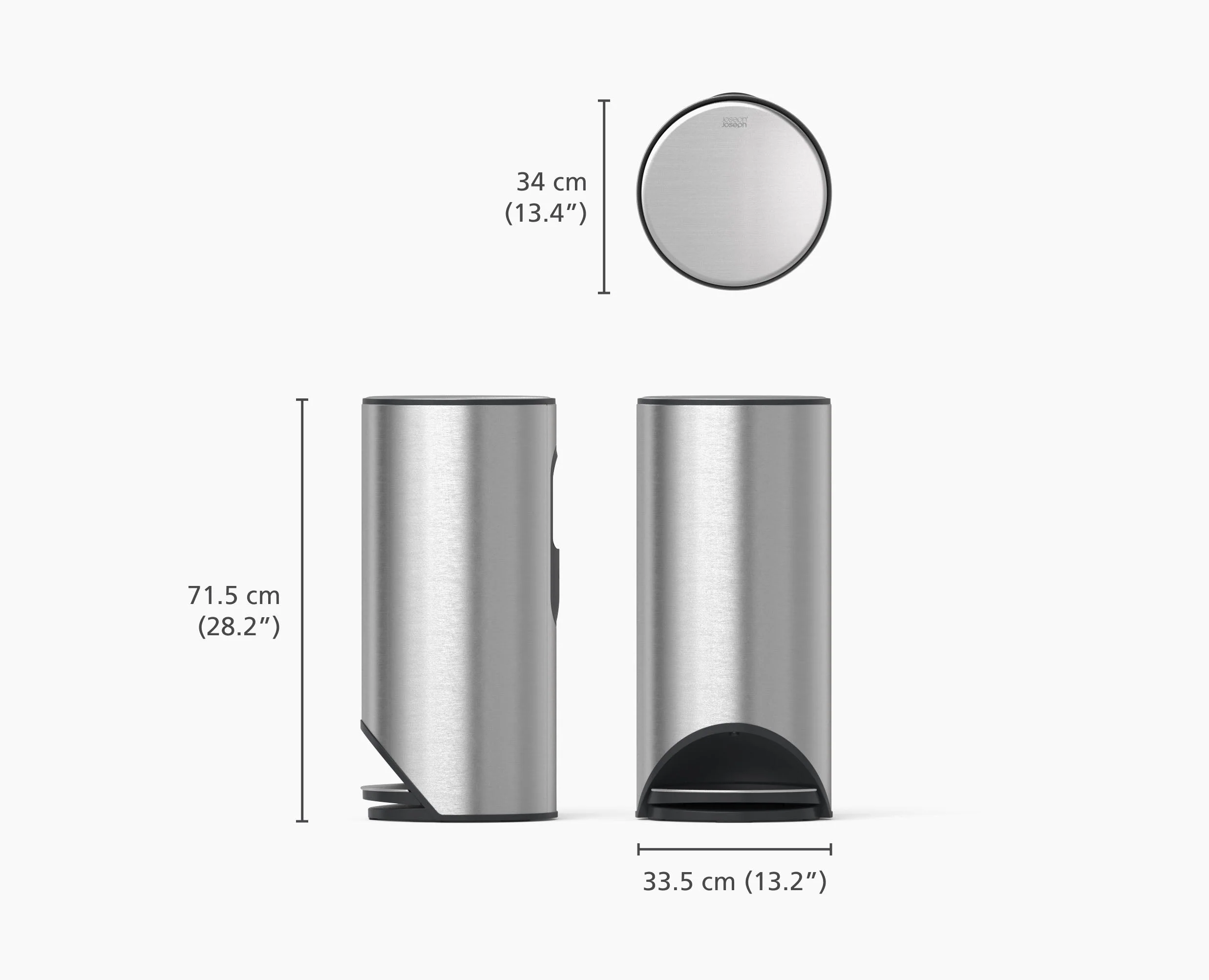 Poubelle 30L Inox Arc™ Easy-Push - Image 5