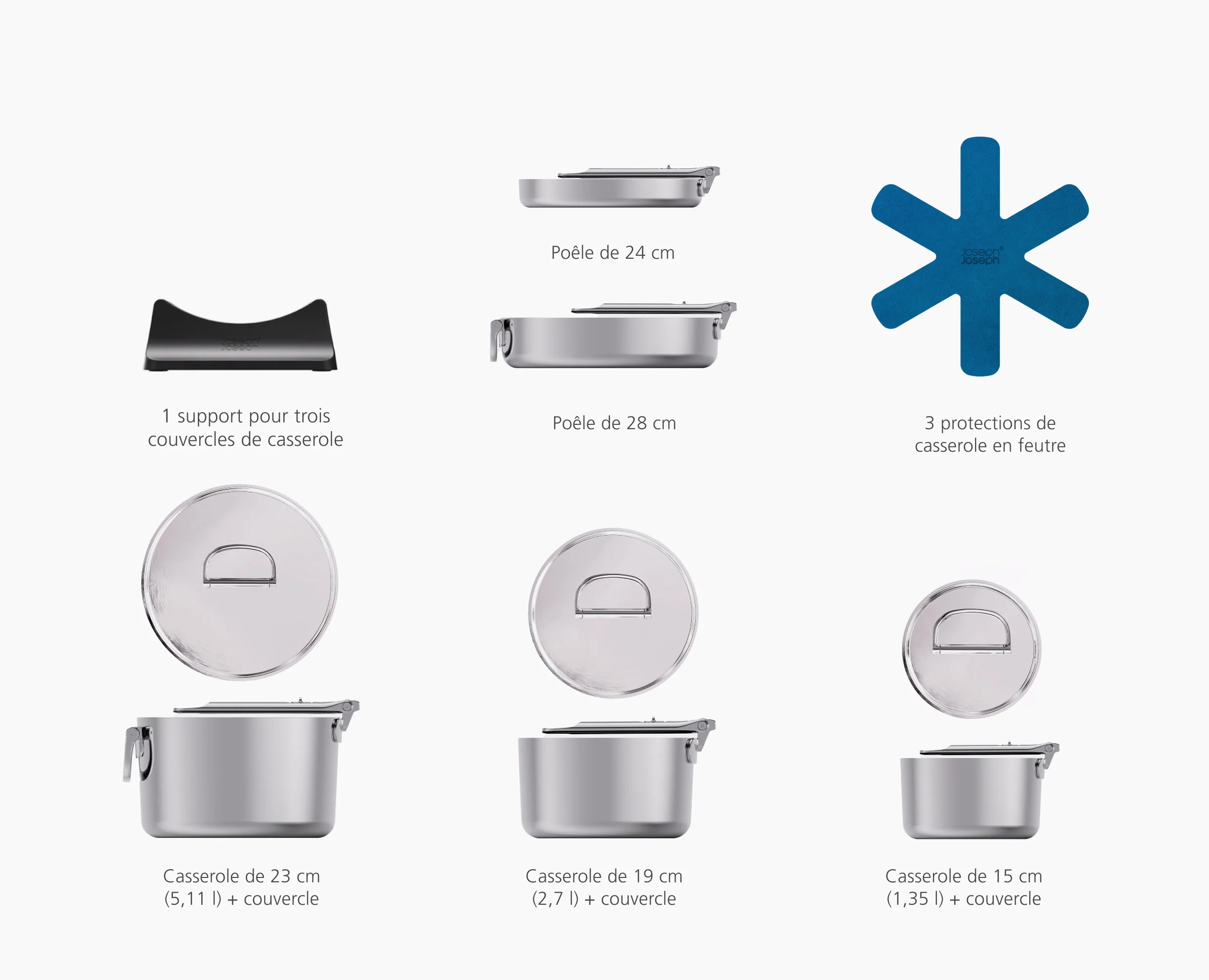 Batterie de Cuisine de 5 Pièces en Inox Space Steel - Image 7