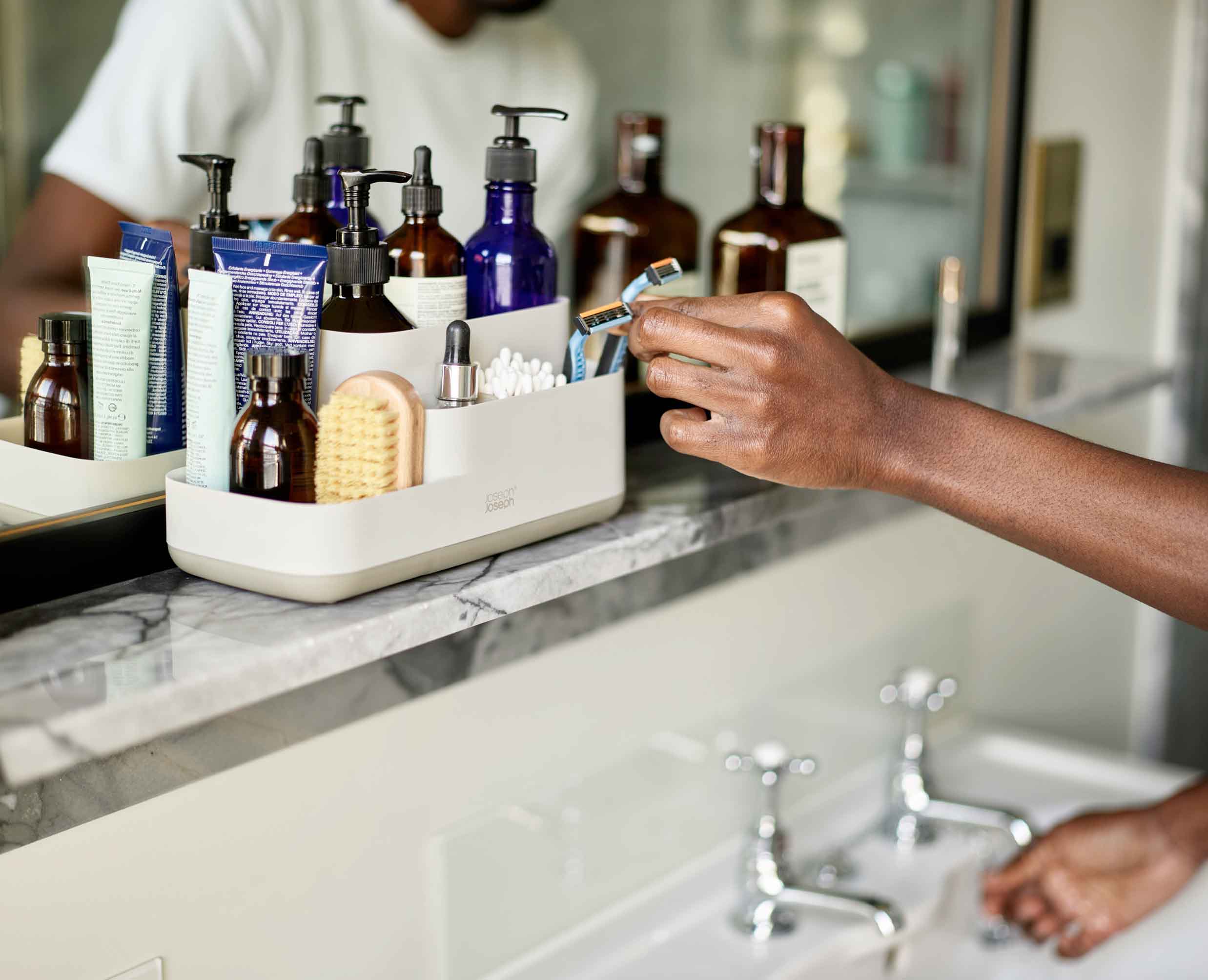 Organisateur de Salle de Bain Écru EasyStore™ - Image 3