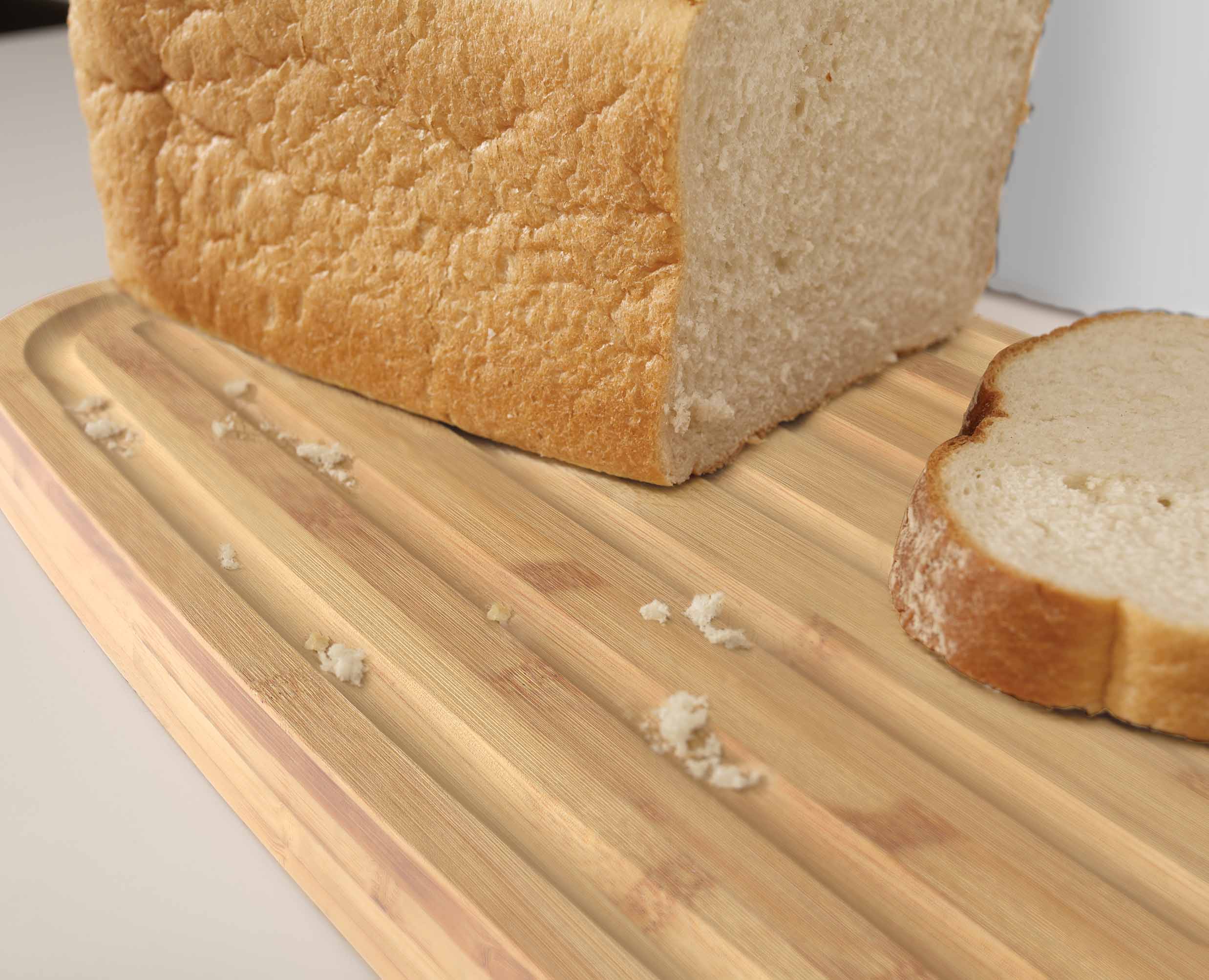 Boîte à Pain Blanche avec Couvercle en Bambou - Image 5