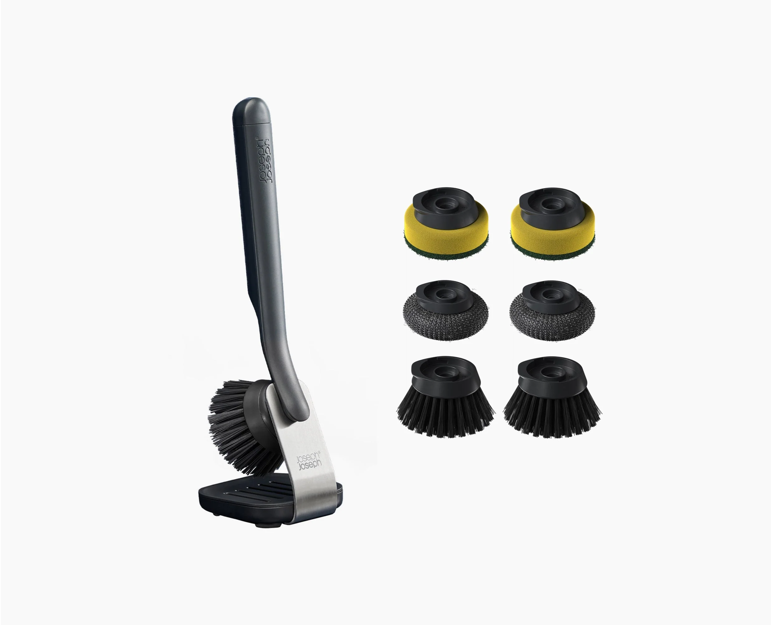 Brosse à Vaisselle avec Support Inox et 6 Têtes de Rechange SinkTech - Image 3