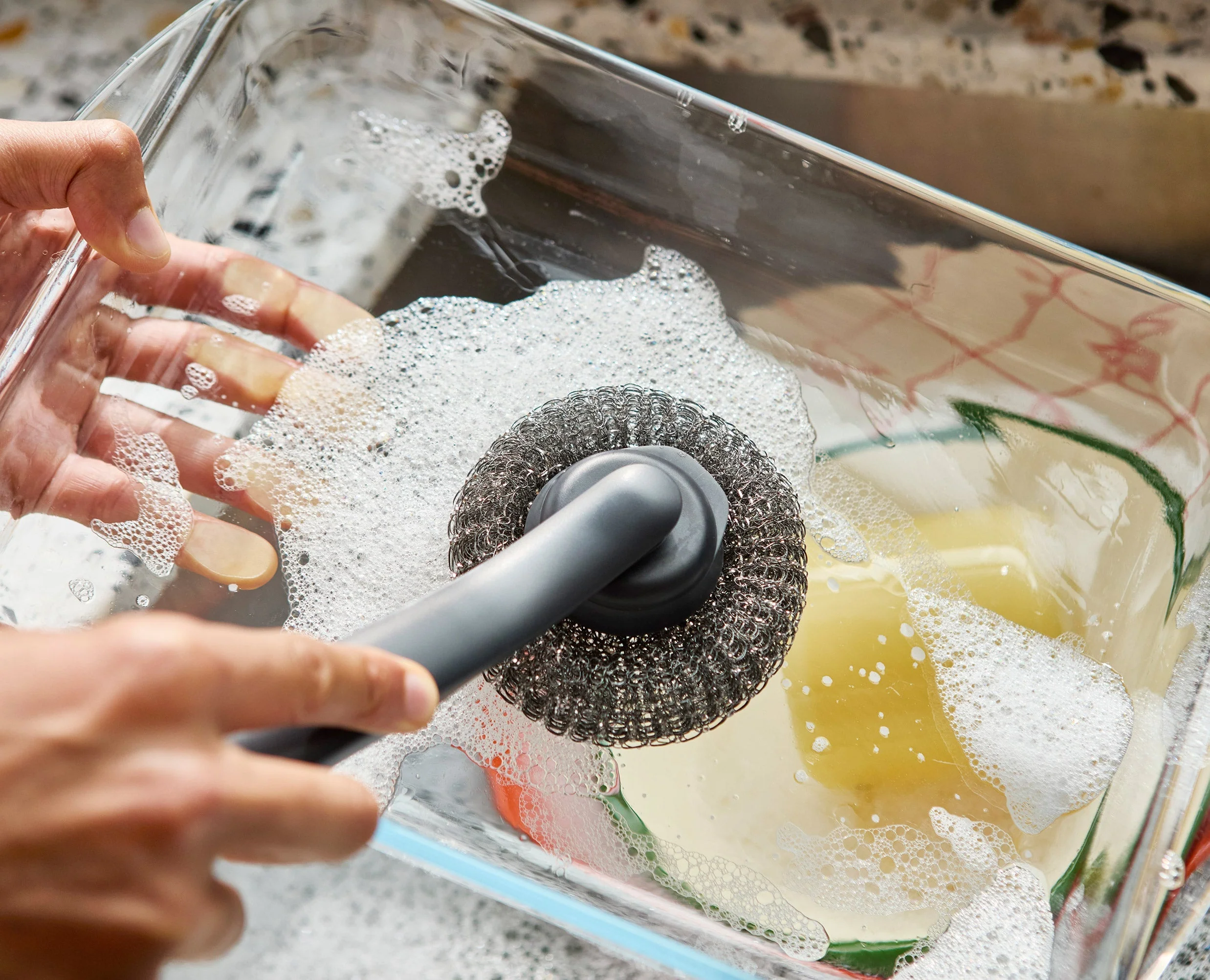 Brosse à Vaisselle avec Support Inox et 6 Têtes de Rechange SinkTech - Image 4