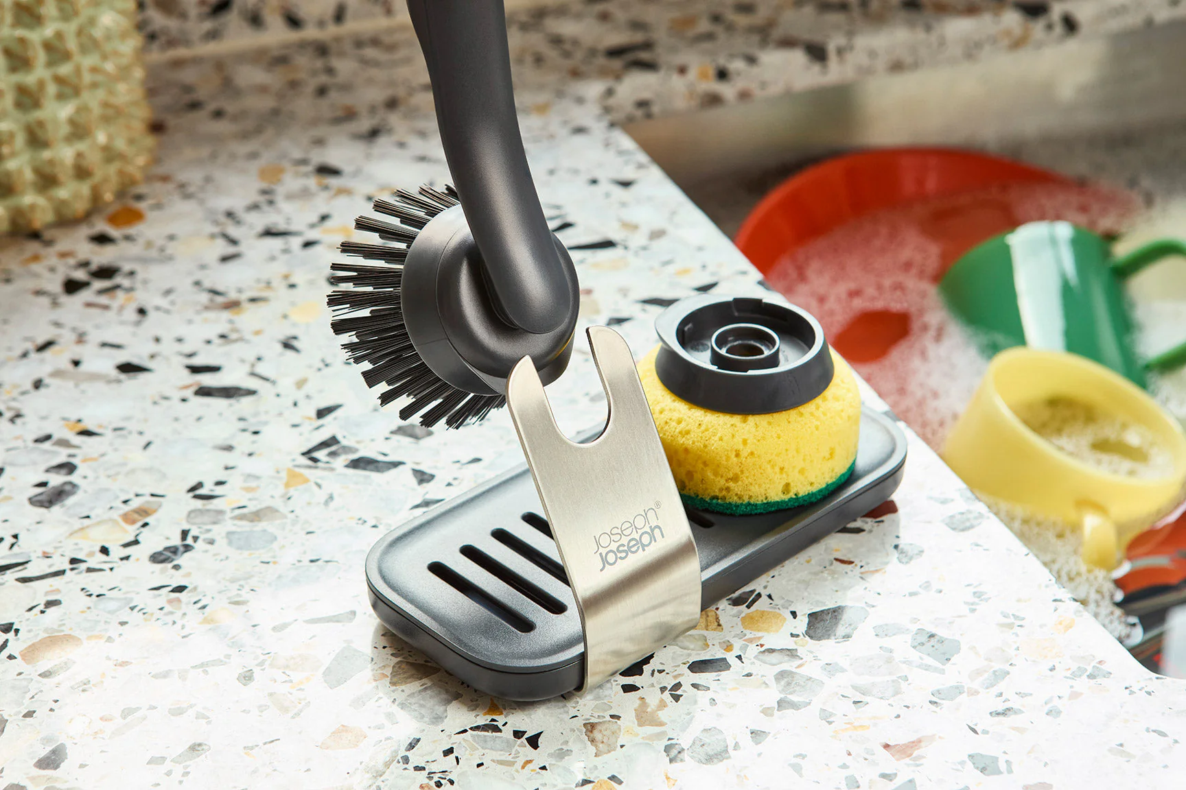 Brosse à Vaisselle avec Tête d'Éponge Interchangeables SinkTech™ - Image 5