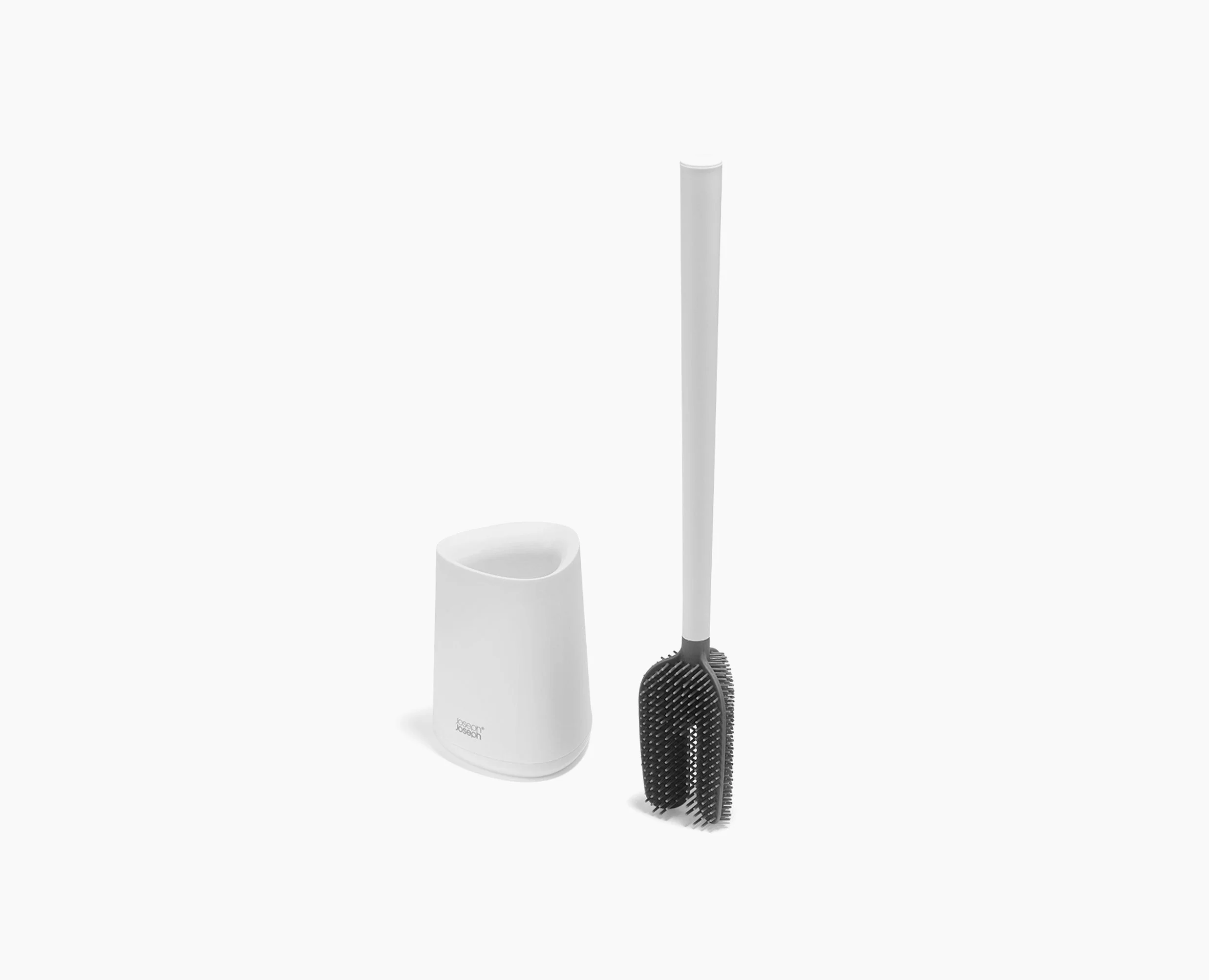 Brosse de Toilette Compacte en Silicone Blanche Mat Flex 360™ Lite