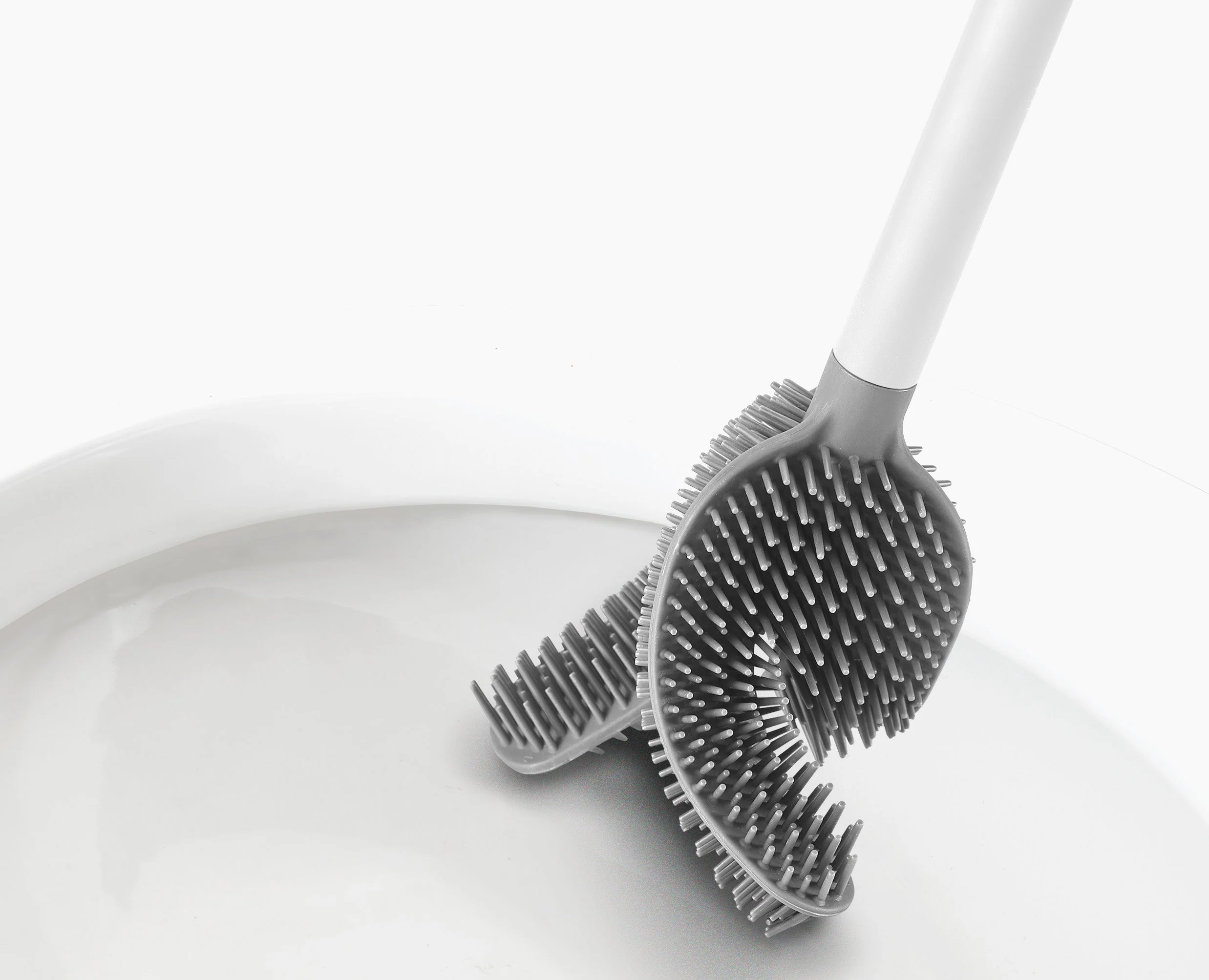 Brosse de Toilette Compacte en Silicone Blanche Mat Flex 360™ Lite - Image 9