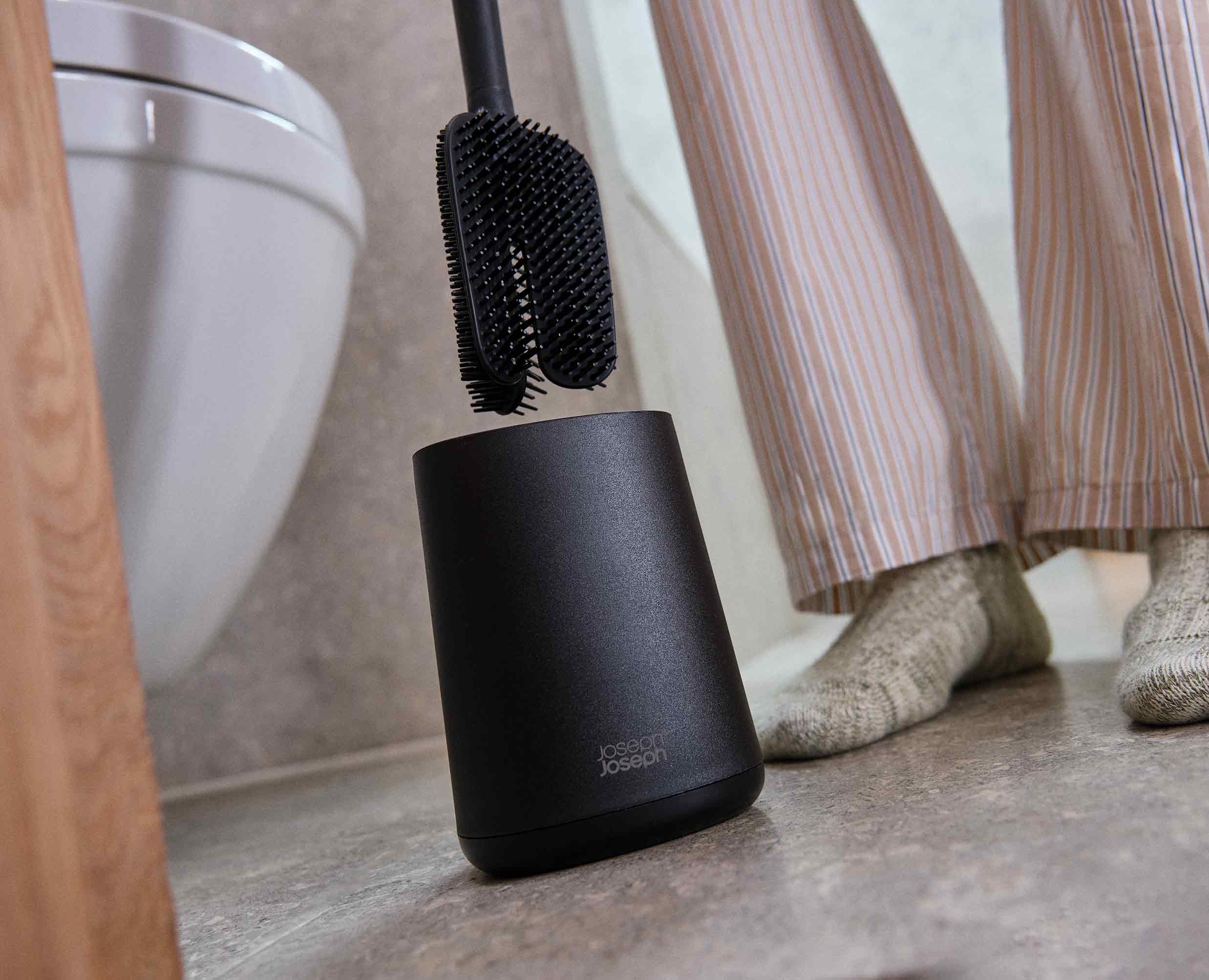 Brosse de Toilette Compacte en Silicone Noire Mat Flex 360™ Lite - Image 4