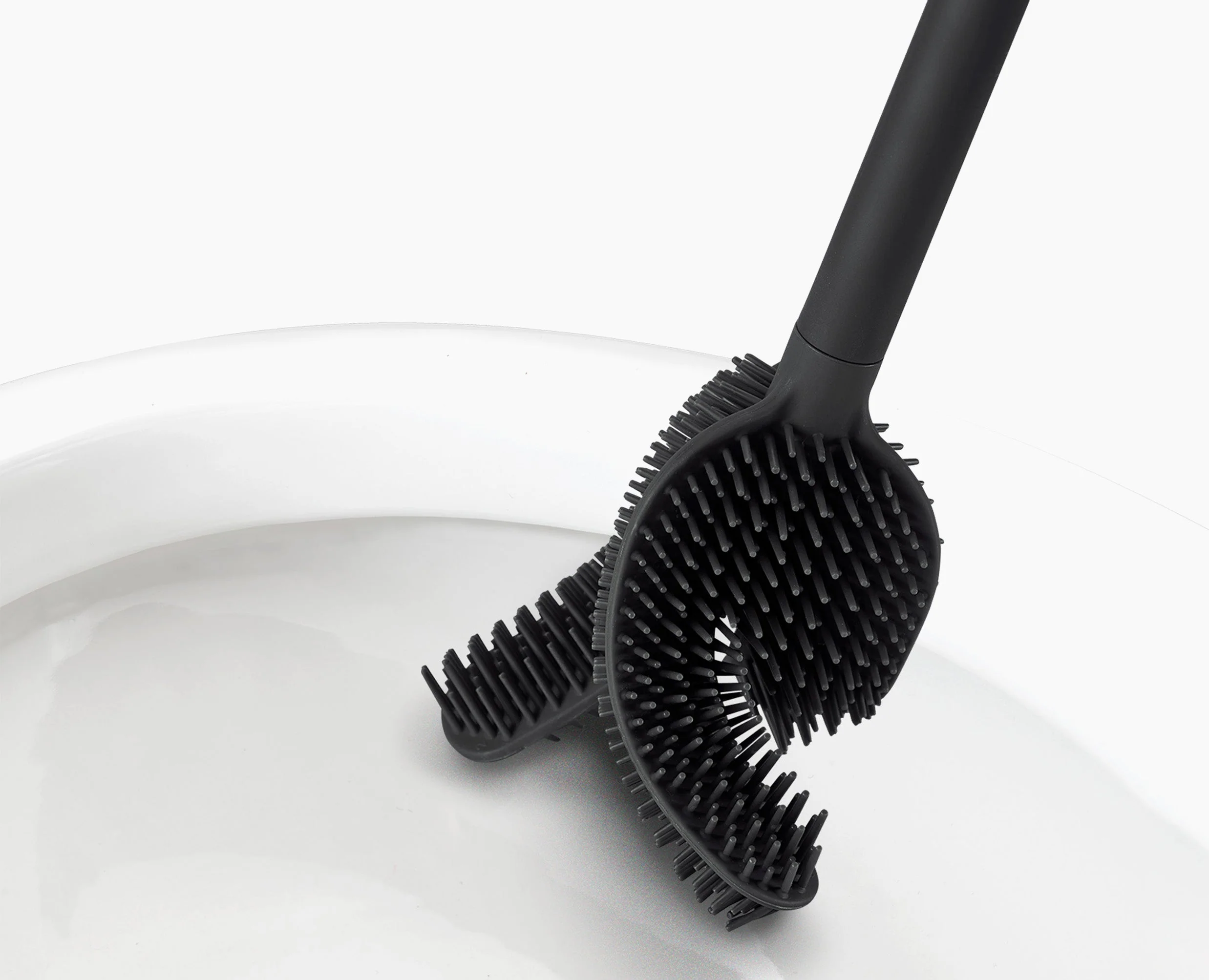 Brosse de Toilette Compacte en Silicone Noire Mat Flex 360™ Lite - Image 9