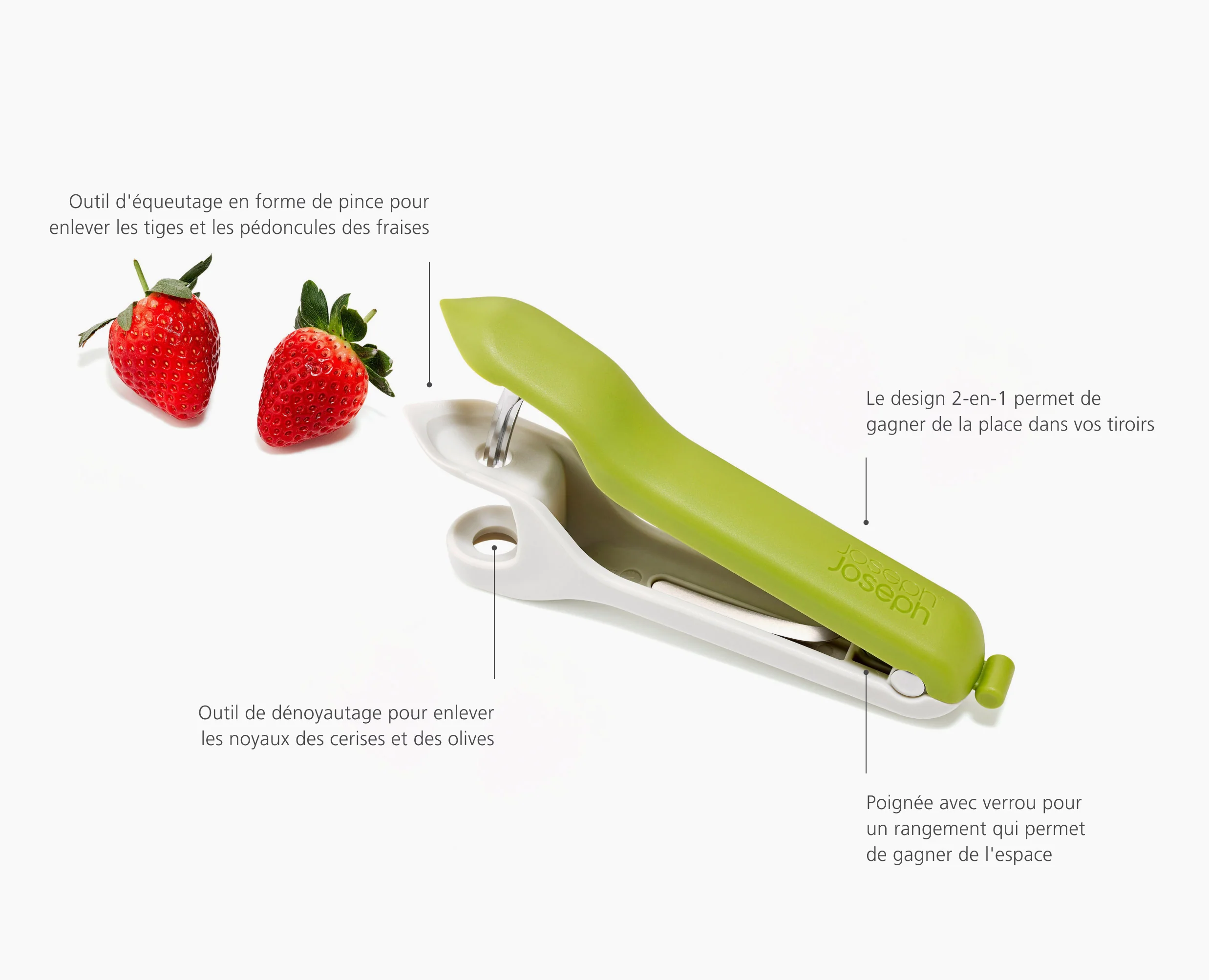 Dénoyauteur à Cerises et Équeuteur de Fraises 2-en-1 Tweezy™ - Image 6