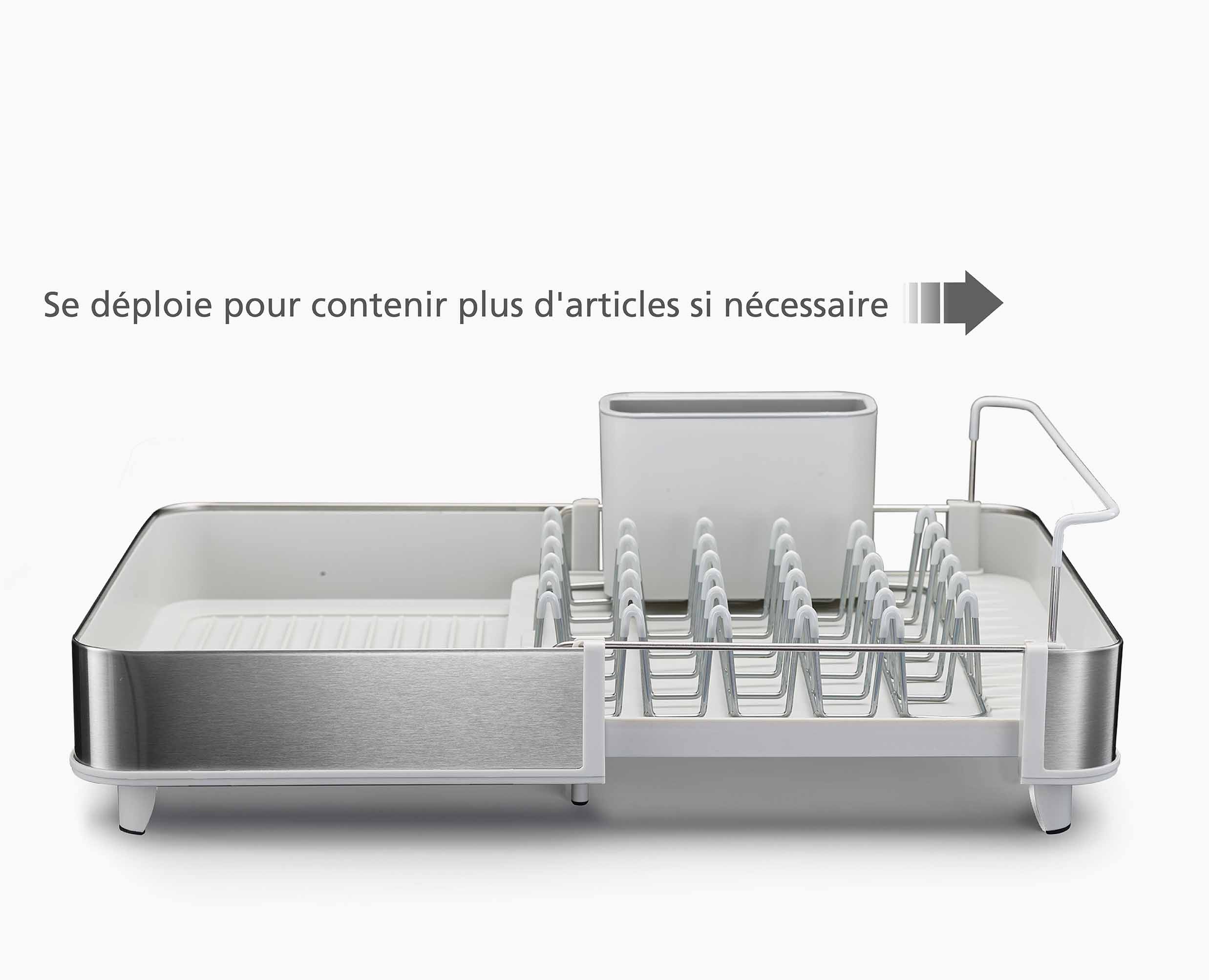 Égouttoir à vaisselle extensible en acier Extend™ couleur pierre - Image 8