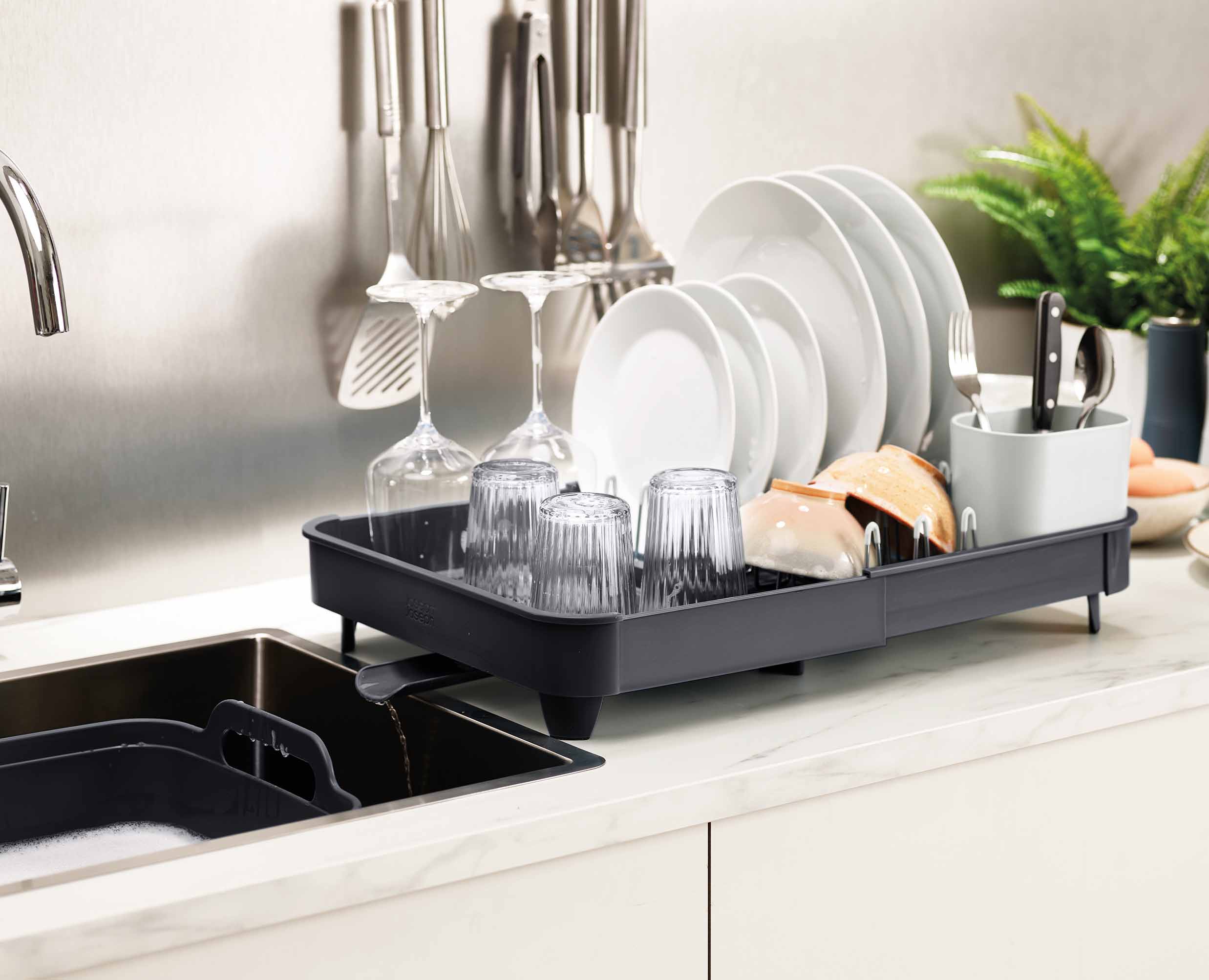 Égouttoir à vaisselle extensible gris Extend™ - Image 3