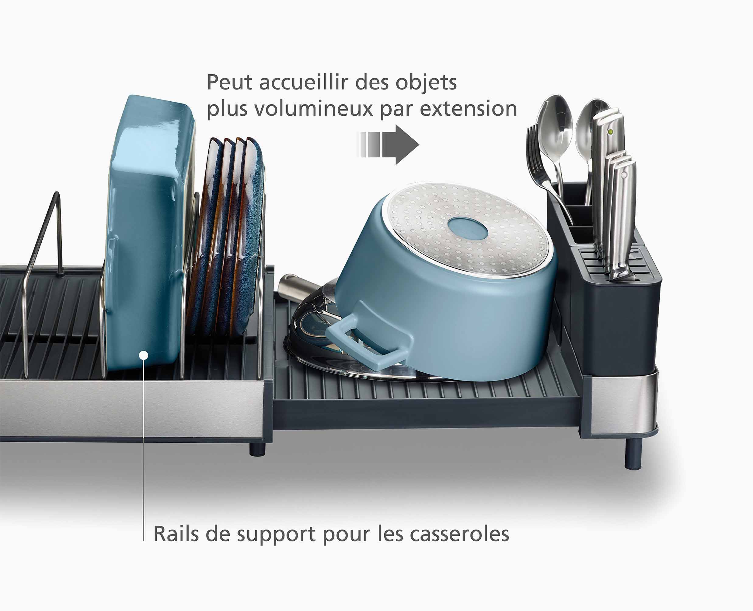 Égouttoir à vaisselle extensible en acier inoxydable Extend™ Max - Image 8