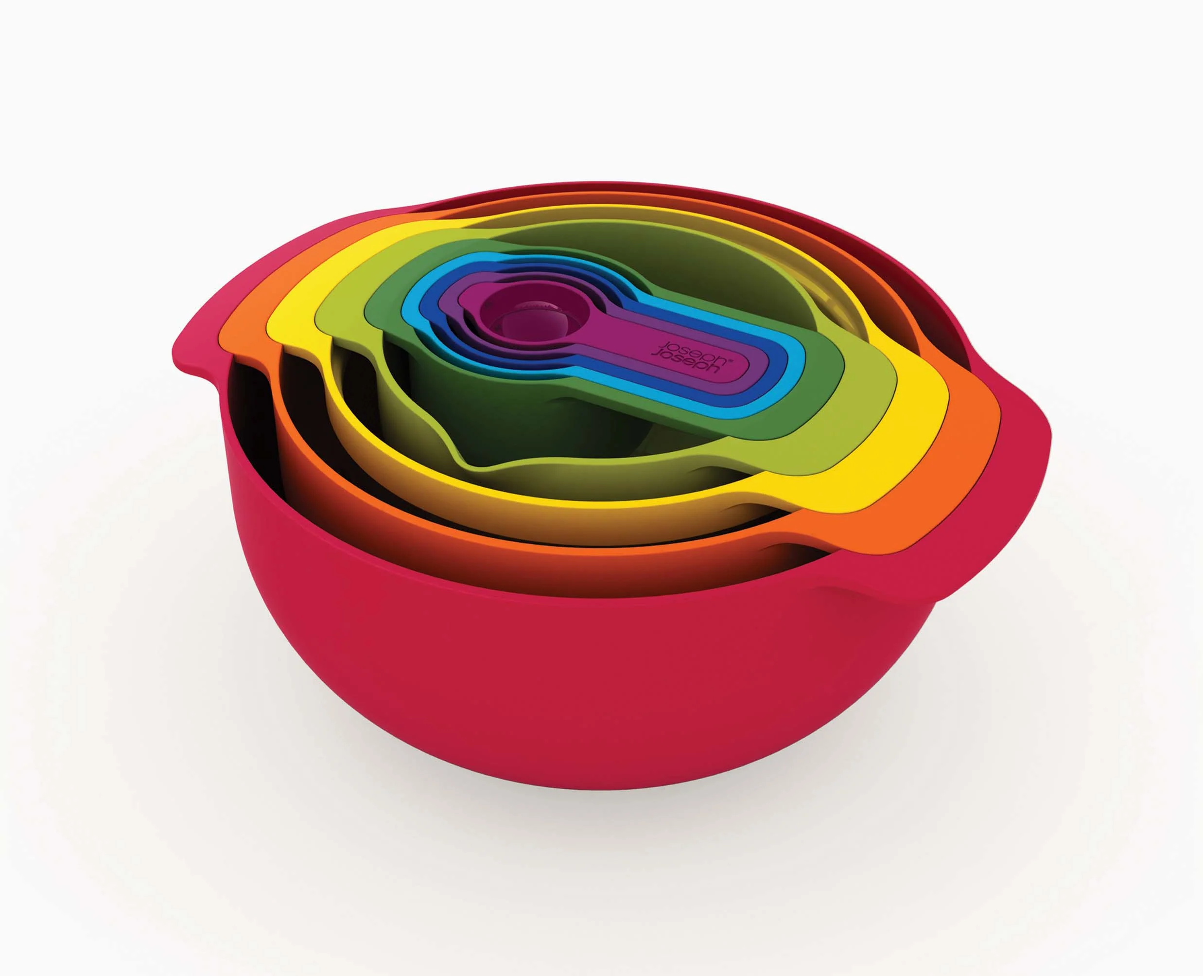 Set Compact de 9 Bols Mélangeurs Empilables Rouges Nest™ 9 Plus - Image 3