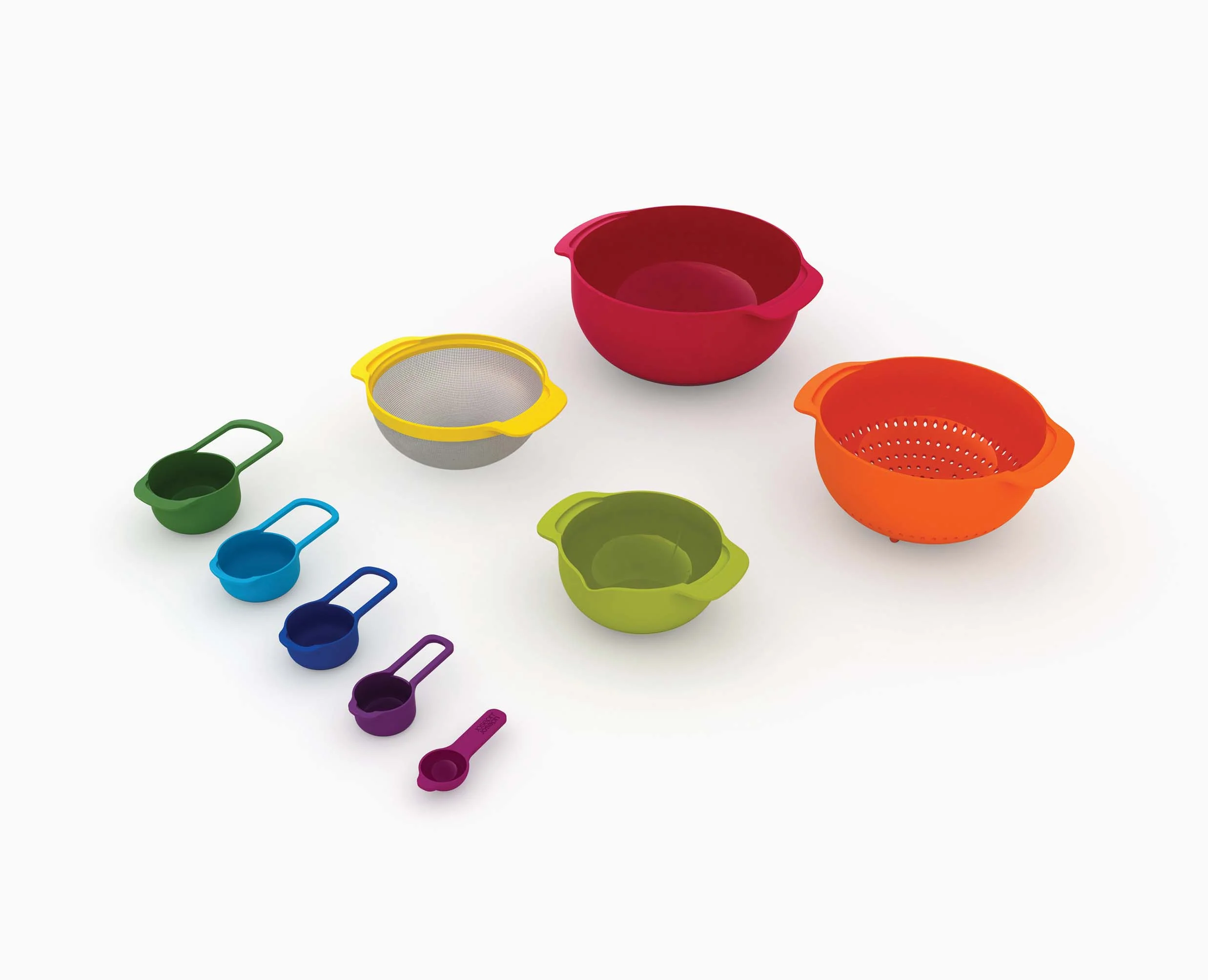 Set Compact de 9 Bols Mélangeurs Empilables Rouges Nest™ 9 Plus - Image 4