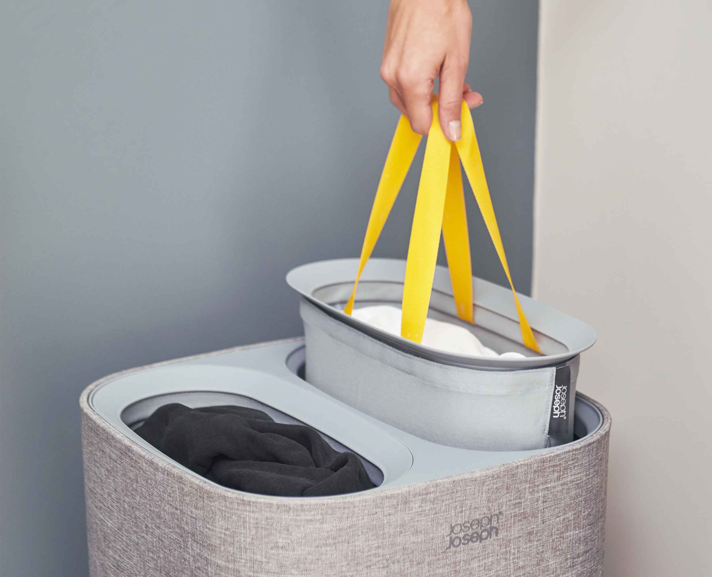 Set de 2 paniers à linge avec Tota 60L et Hold-All 35L Gris - Image 4