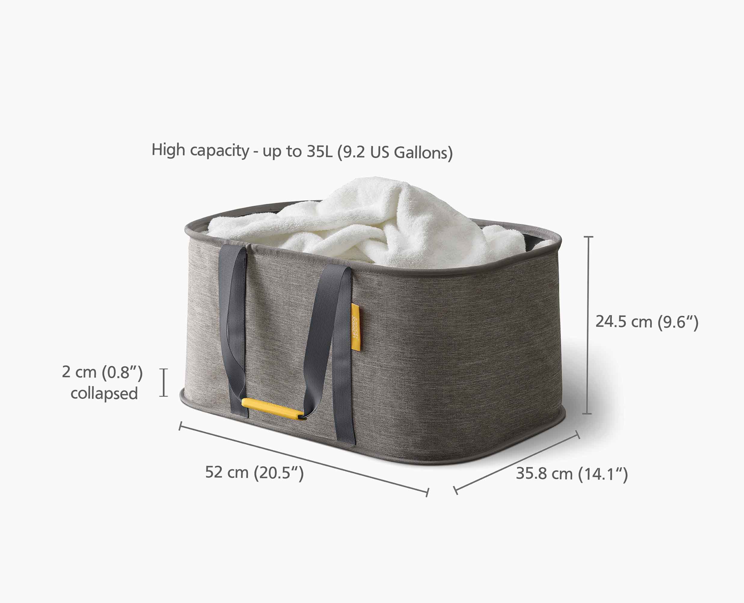 Set de 2 paniers à linge avec Tota 60L et Hold-All 35L Gris - Image 9