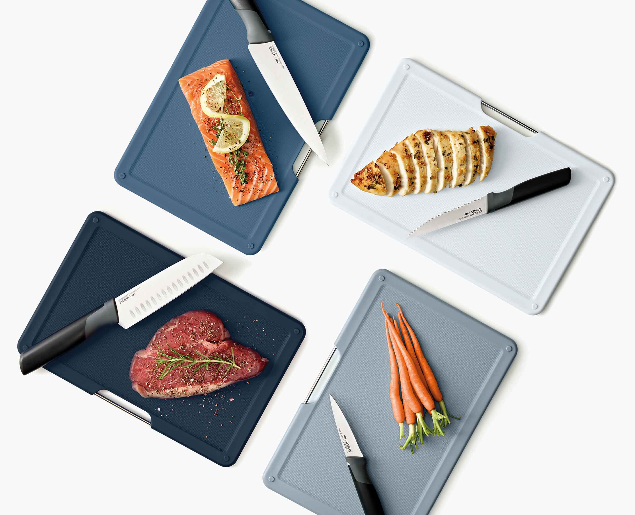 Set de 4 Couteaux et 4 Planches à Découper Gris Folio™ Plus - Image 7