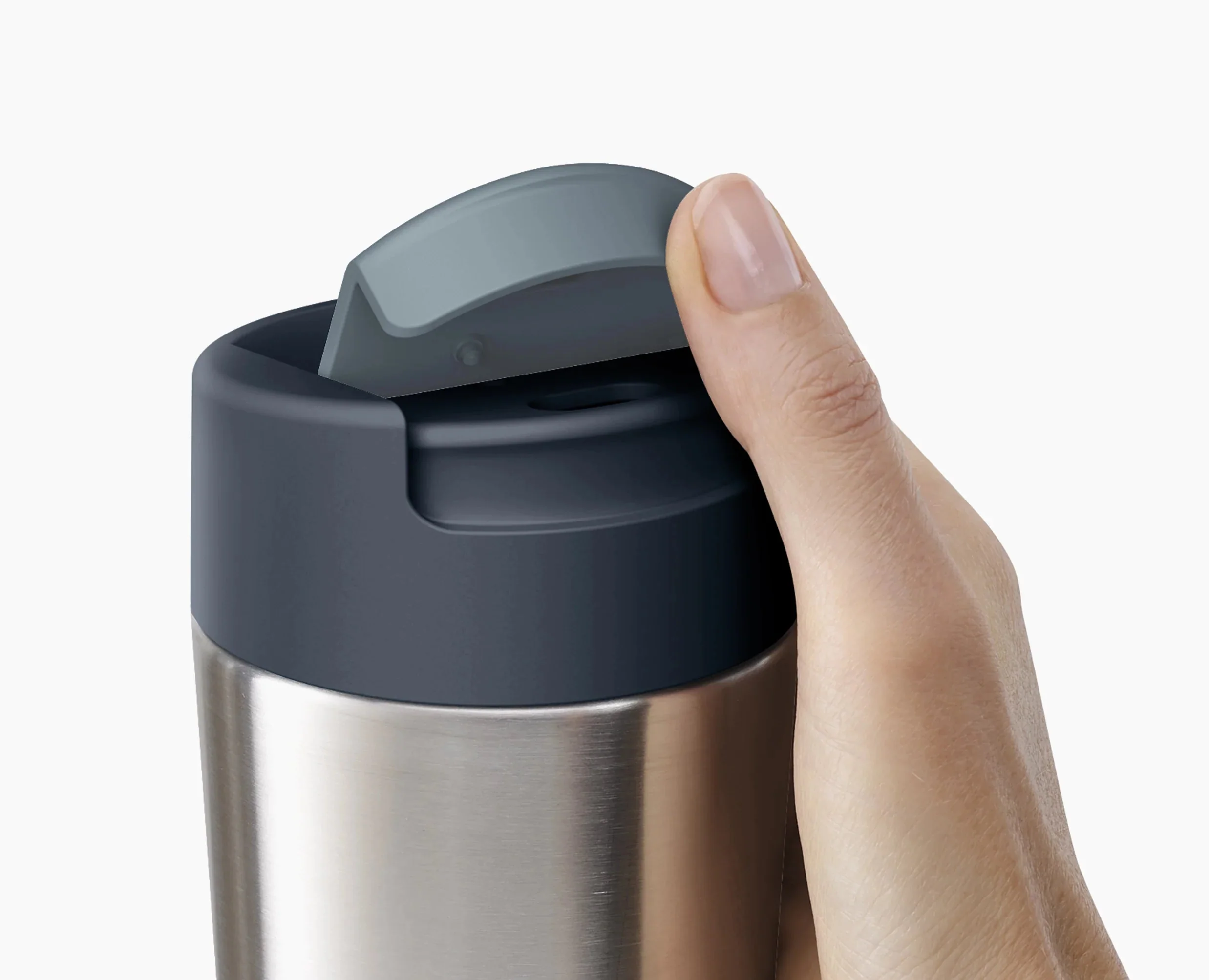 Set de Mug Réutilisable Sipp™ Steel et Gourde Isotherme Loop™ en Inox - Image 8