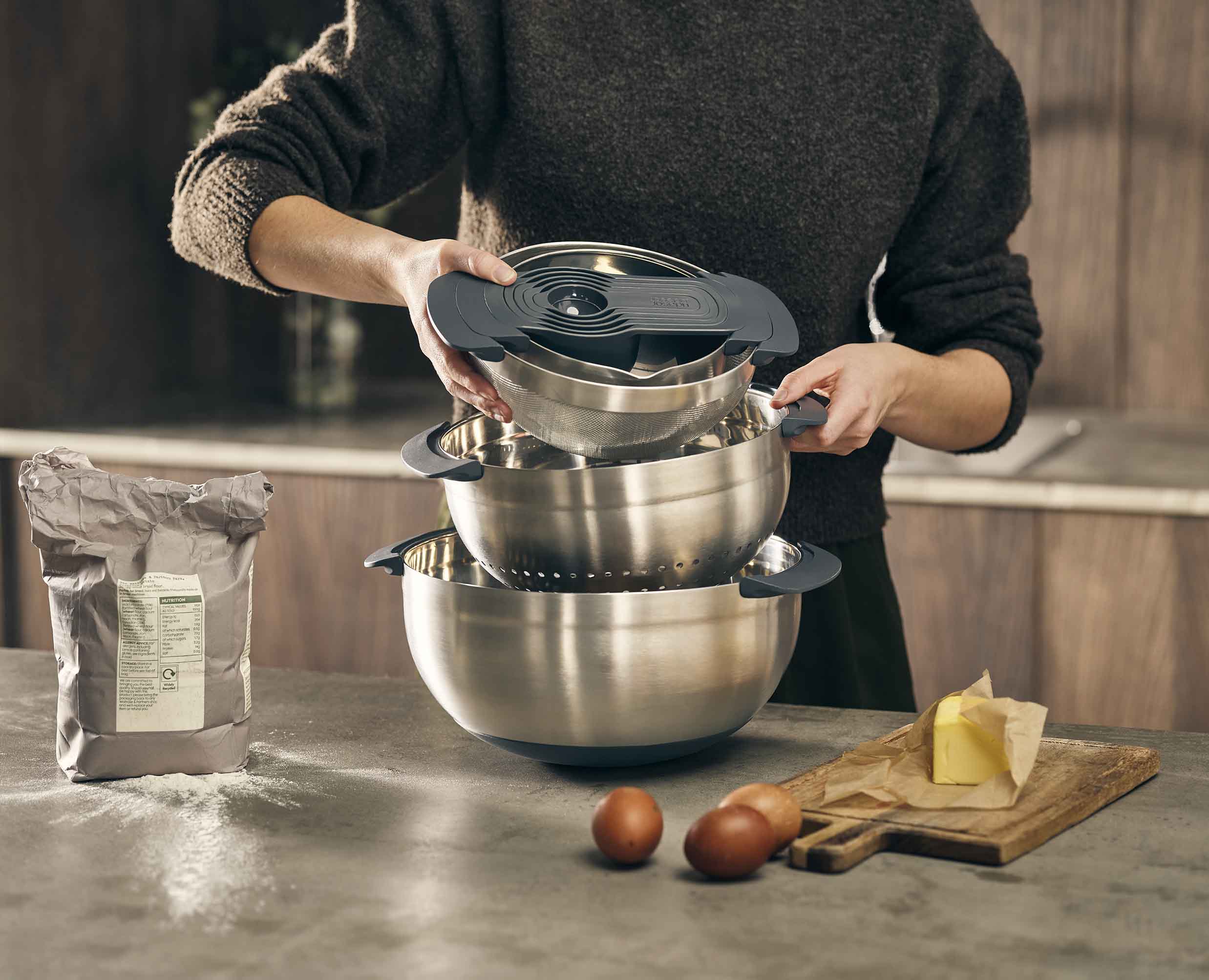 Set pour Préparation des Aliments 9 Pièces en Inox Nest™ 9 - Image 3