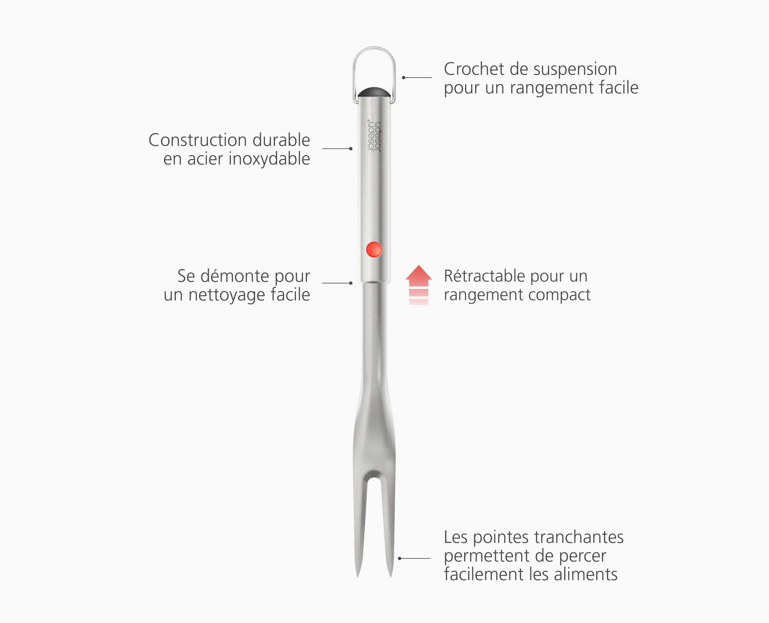 Fourchette à Barbecue Rétractable en Inox GrillOut™ - Image 6