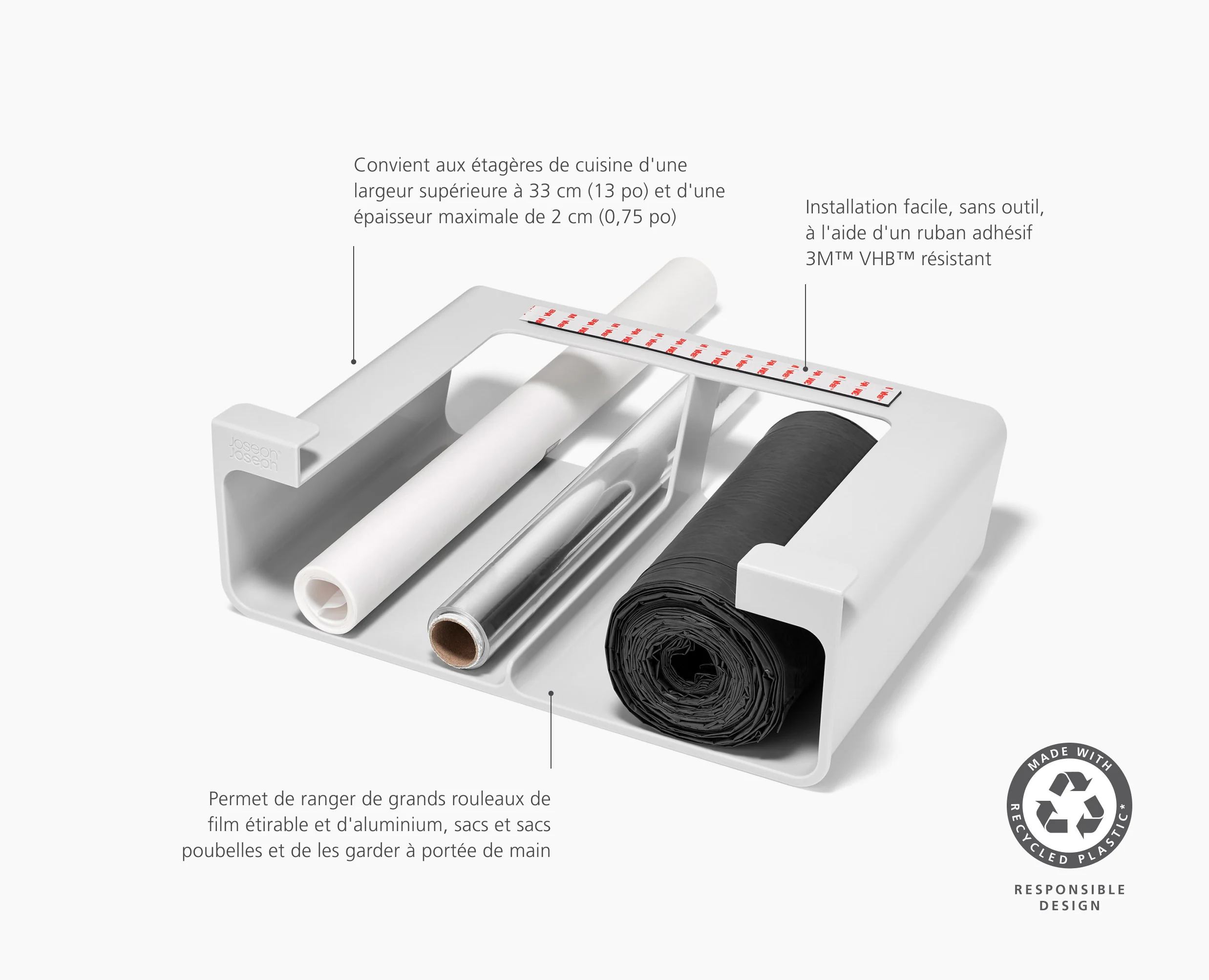 Grand Organisateur Recyclé Pour Film, Aluminium et Sacs Cupboardstore™ - Image 6