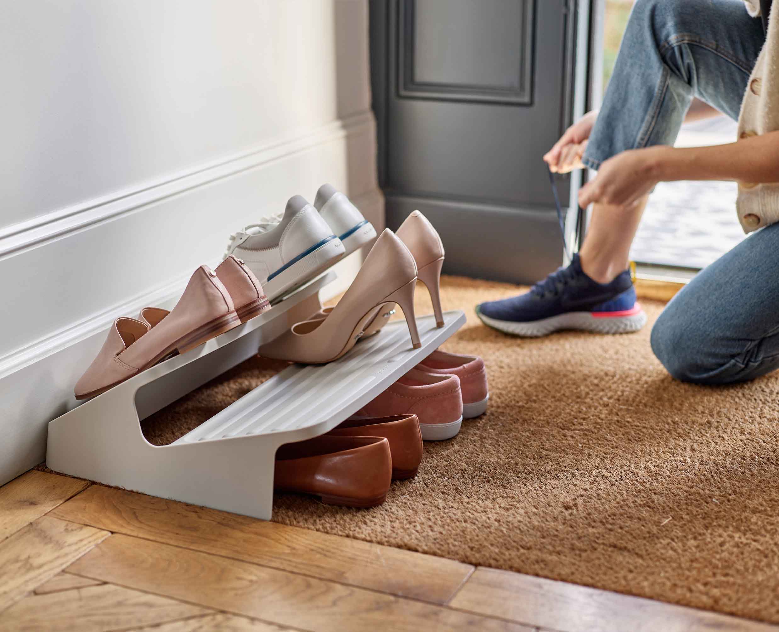 Grand Range-Chaussures Gain de Place Écru Shoe-In™ - Image 3
