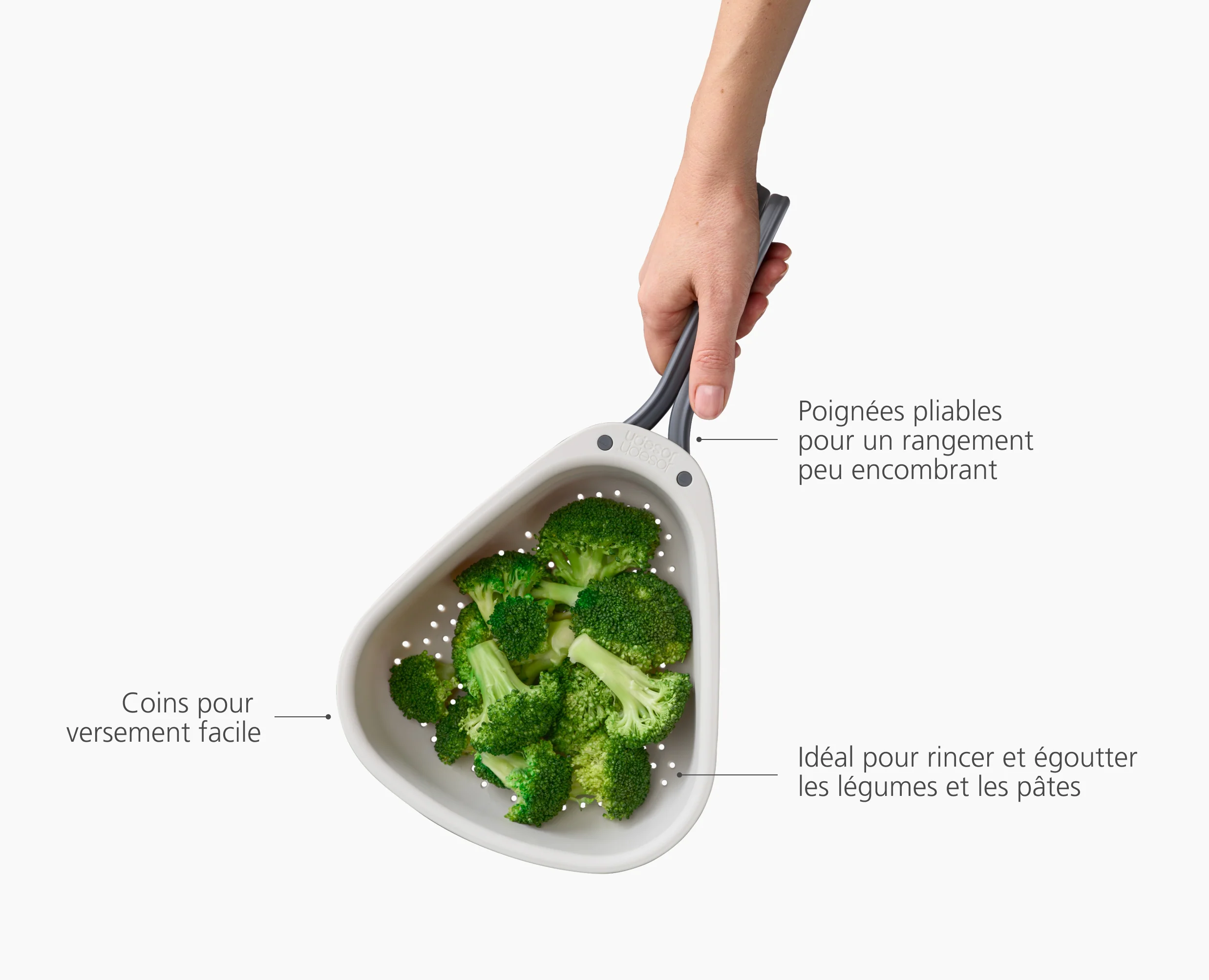 Grande Égouttoir avec Poignées Pliantes Droplet™ - Image 6