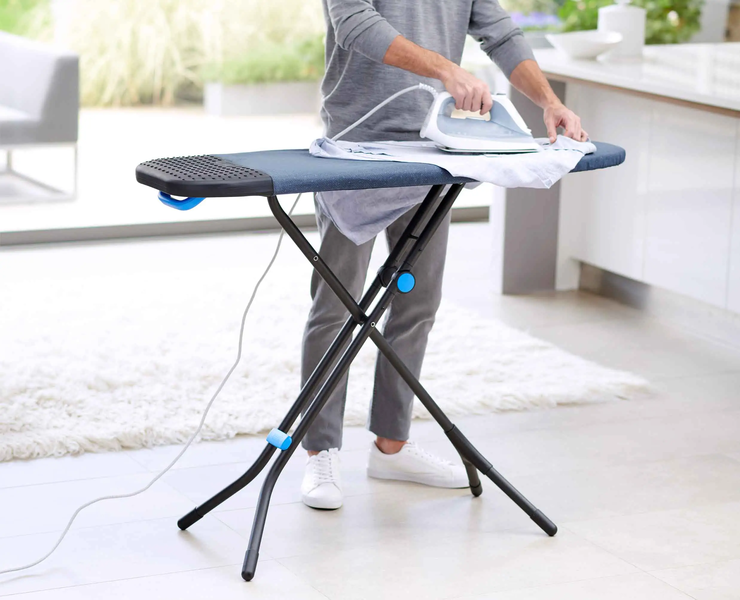 Housse de Table à Repasser Supérieure 130cm Glide Plus Bleu - Image 3