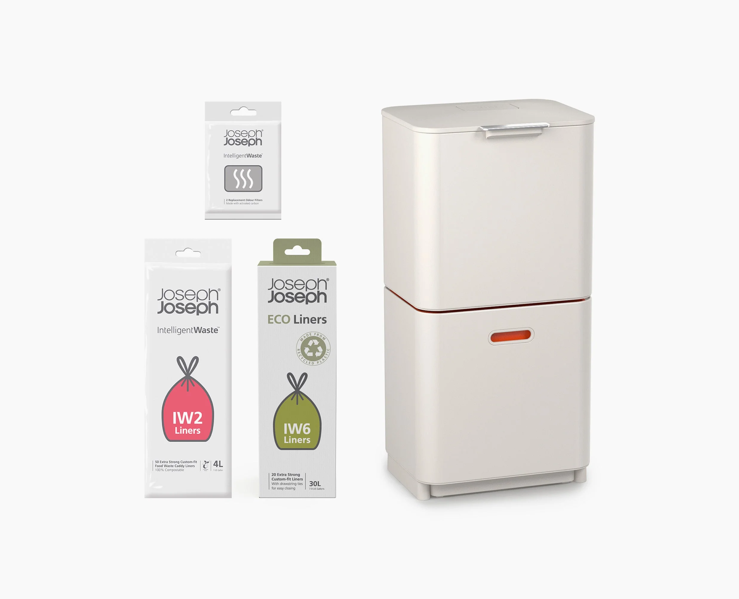 Kit de démarrage poubelle de tri sélectif pierre Totem Max 60L