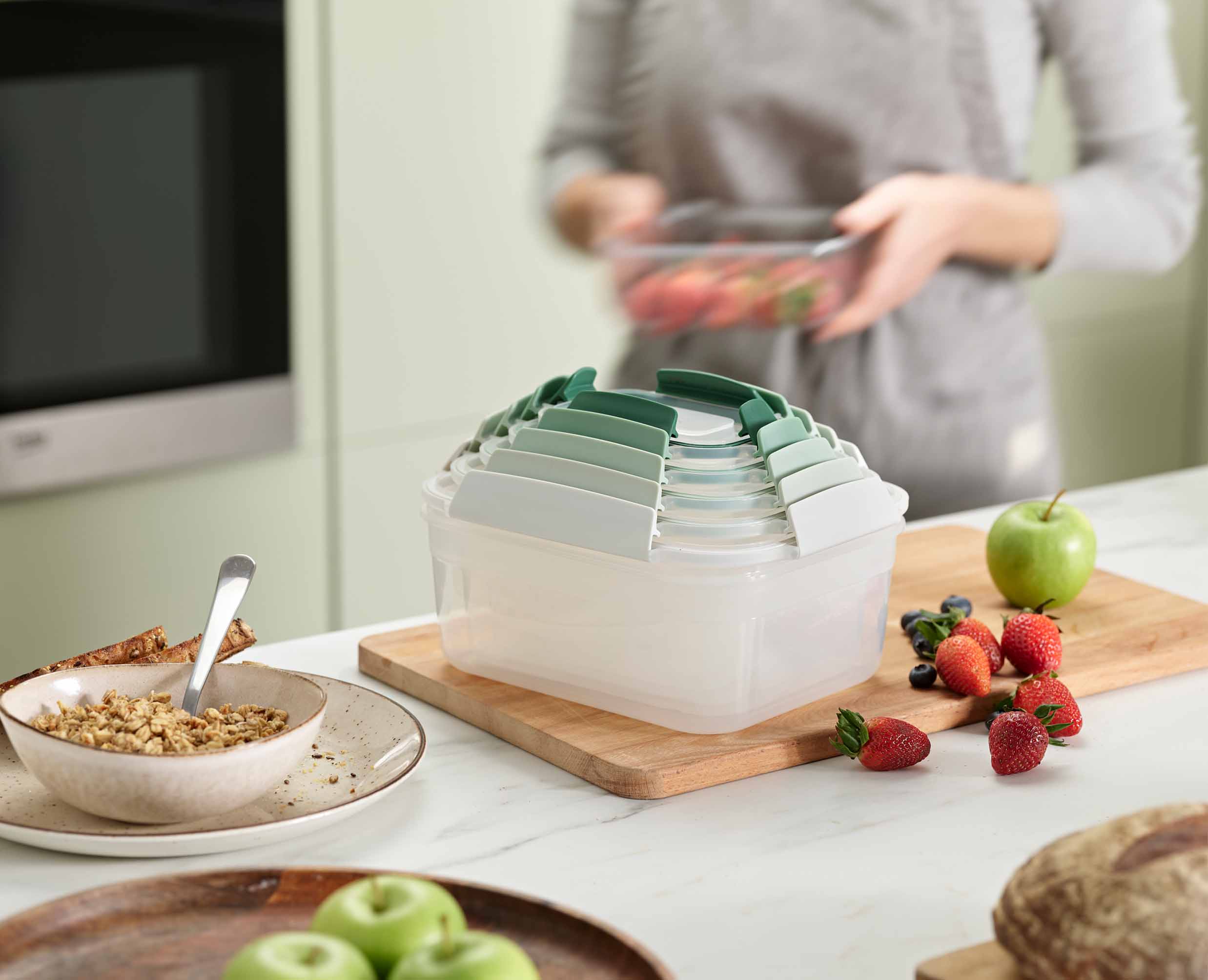 Lot de 5 Boîtes de Conservation Compactes Plastique en Vert Nest™ - Éditions - Image 3
