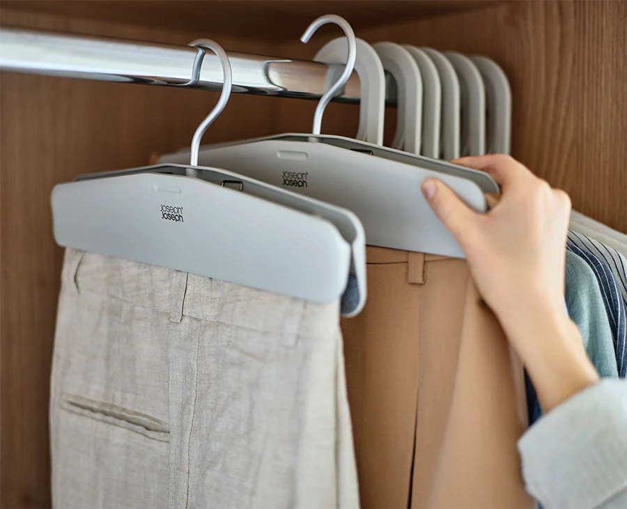 Set de 2 cintres écrus pour jupes et pantalons Orderly™ Easy-grip - Image 2