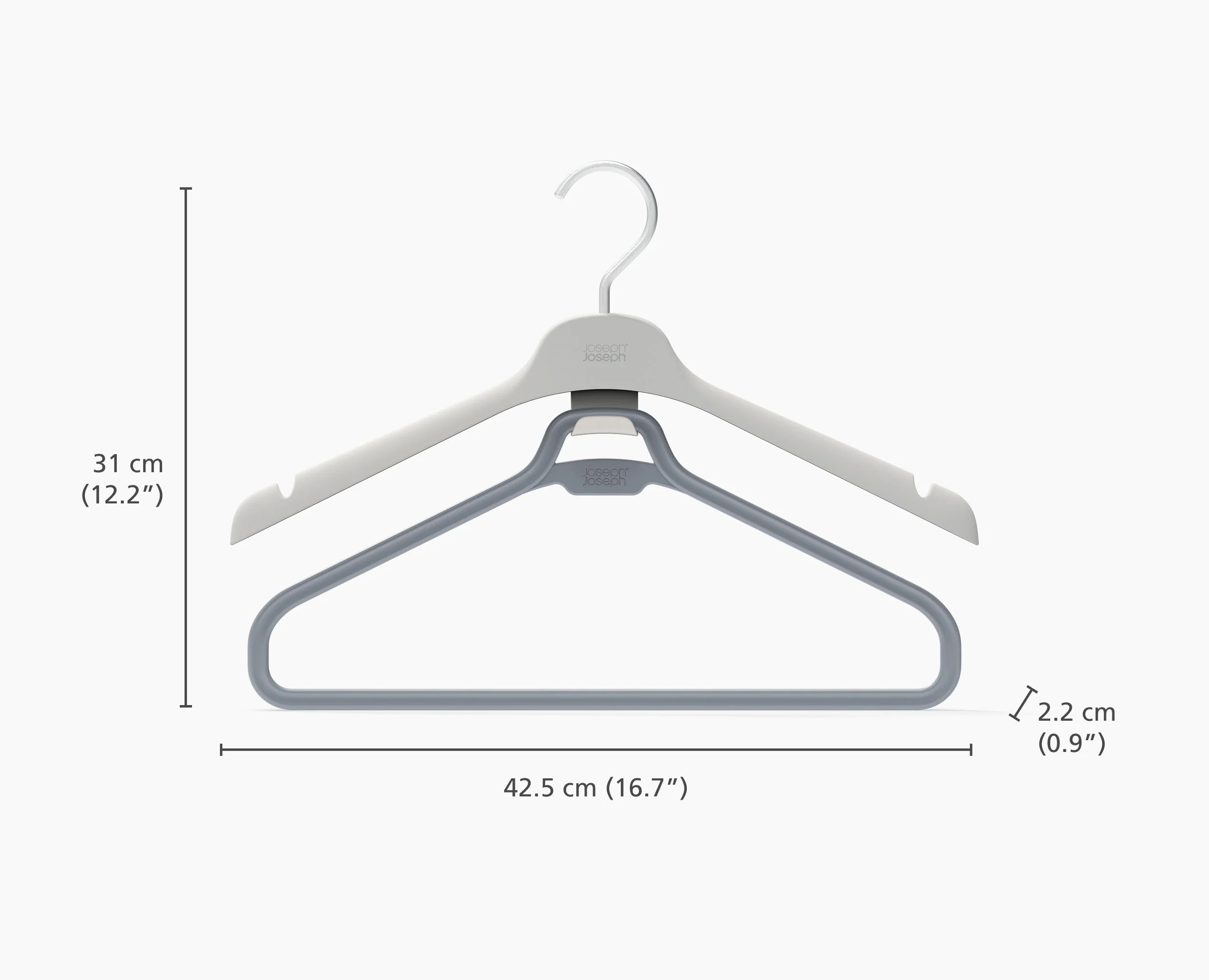 Ensemble de 2 cintres écrus pour vêtements longs Orderly™ - Image 5