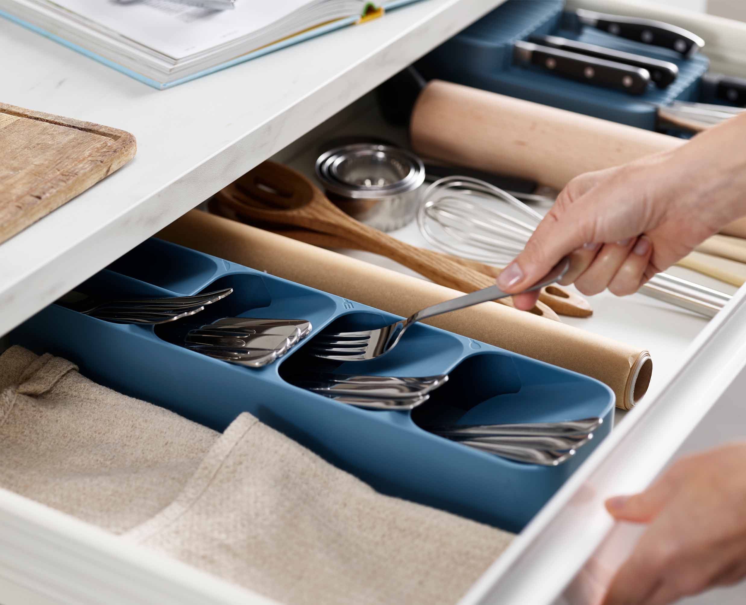 Organiseur de couverts compact Bleu DrawerStore™ - Éditions - Image 3