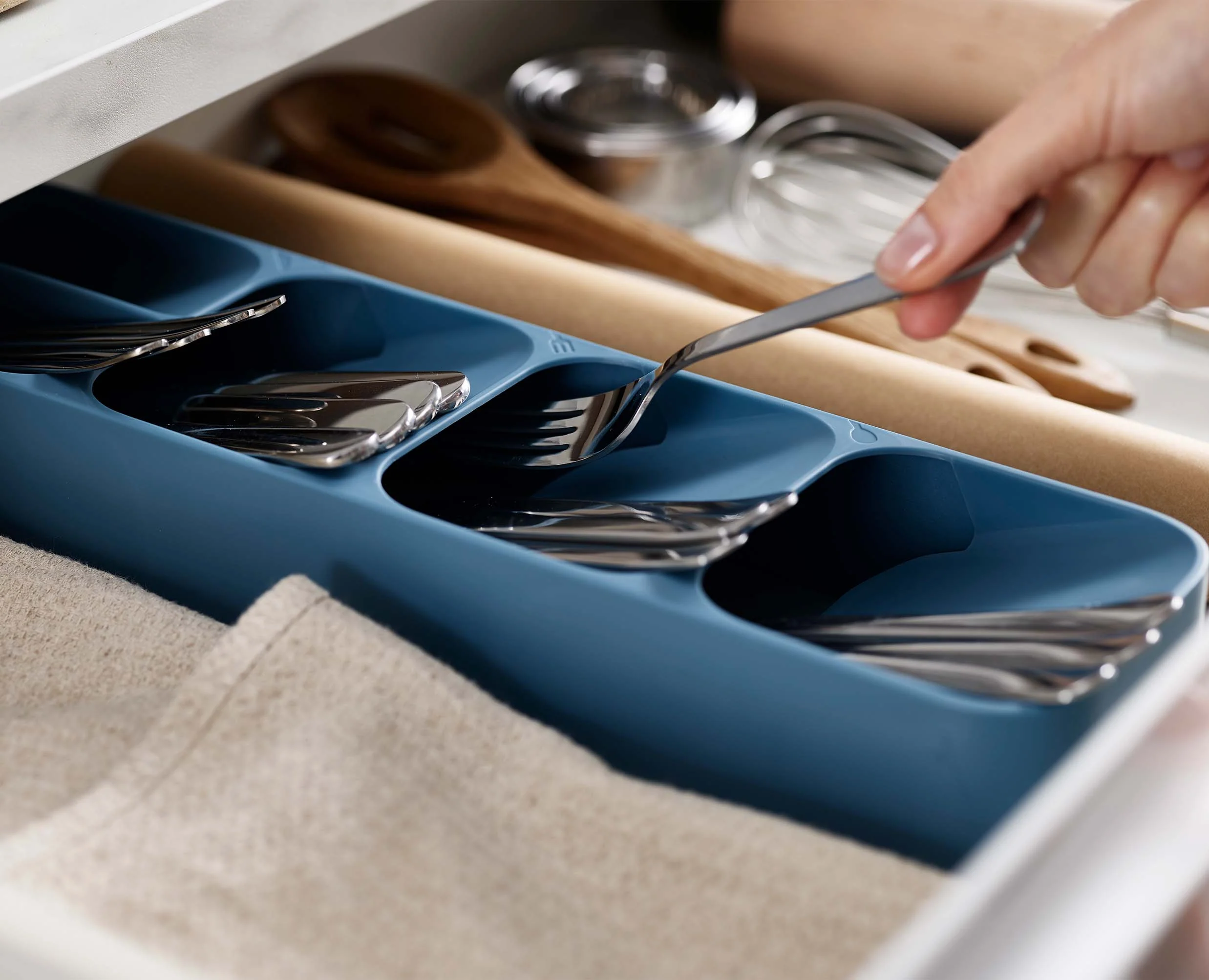 Organiseur de couverts compact Bleu DrawerStore™ - Éditions - Image 4
