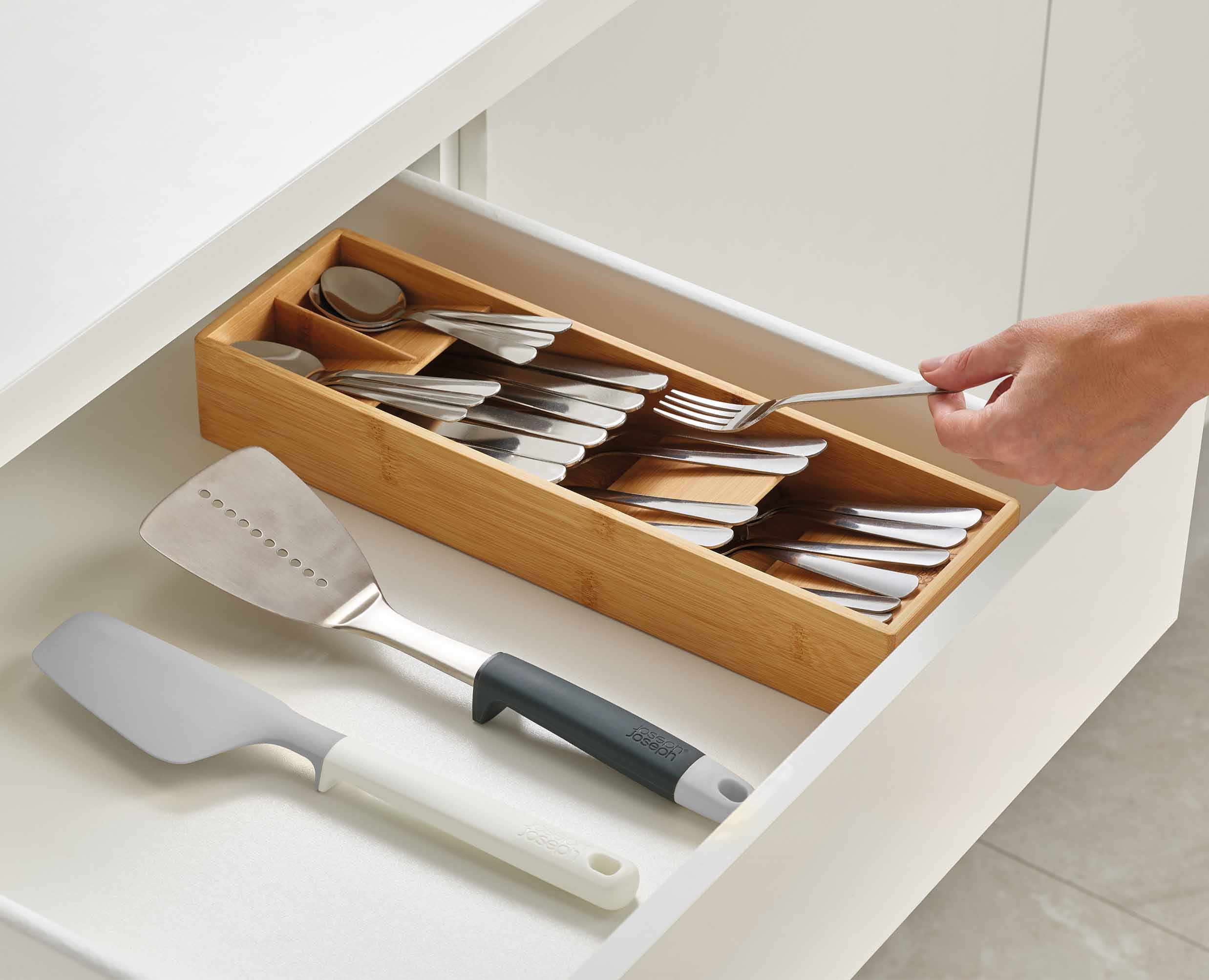 Organiseur de Couverts Compact en Bambou DrawerStore™ - Image 4