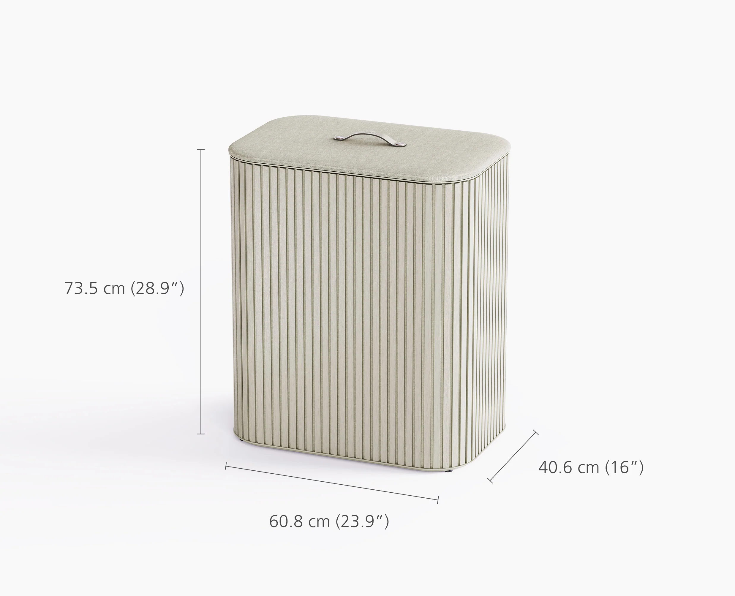 Panier à Linge Double Luxe Bambou Écru 90L Tota Twin Luxe - Image 7