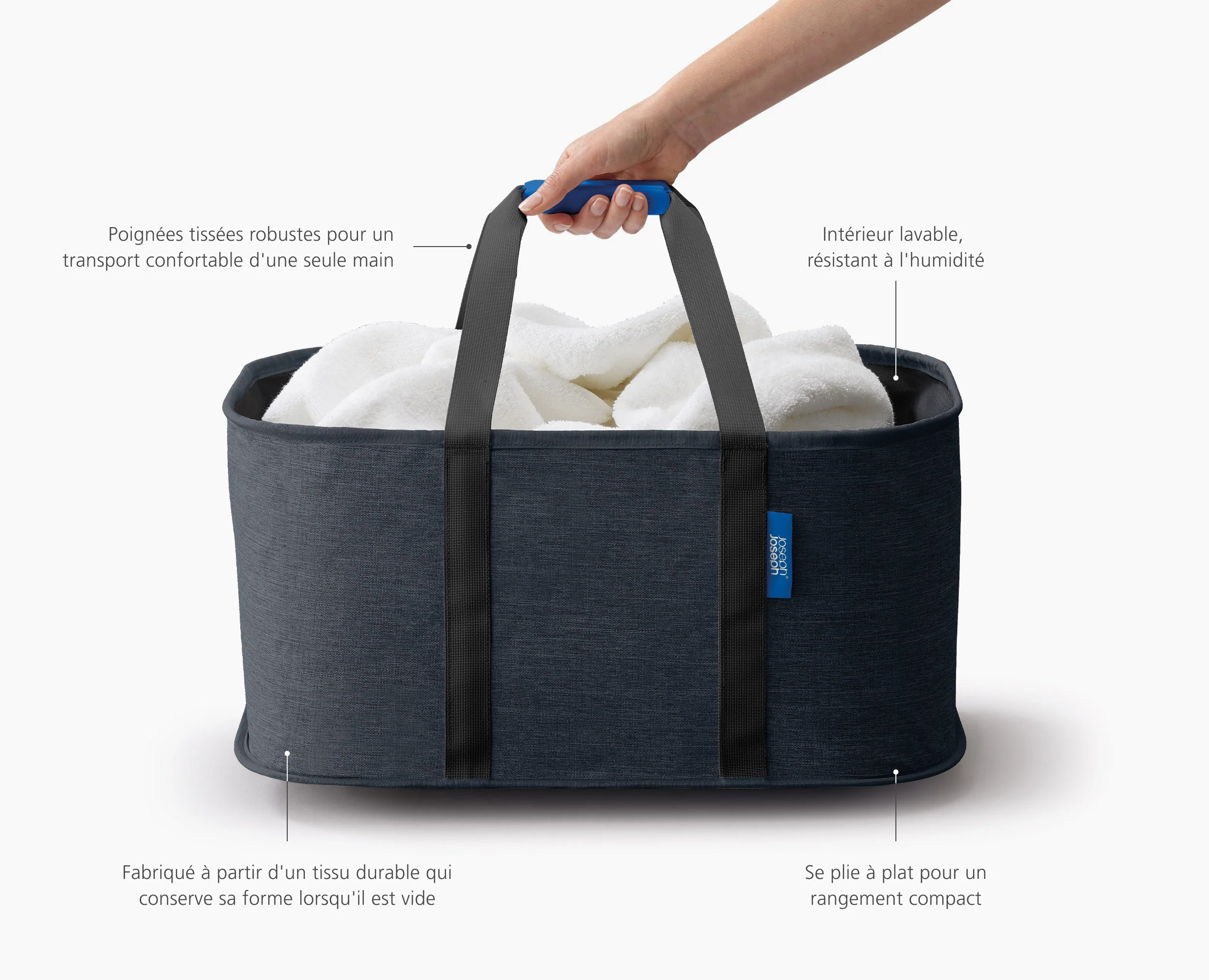 Panier à Linge Pliable 35L Noir Hold-All™ - Image 6