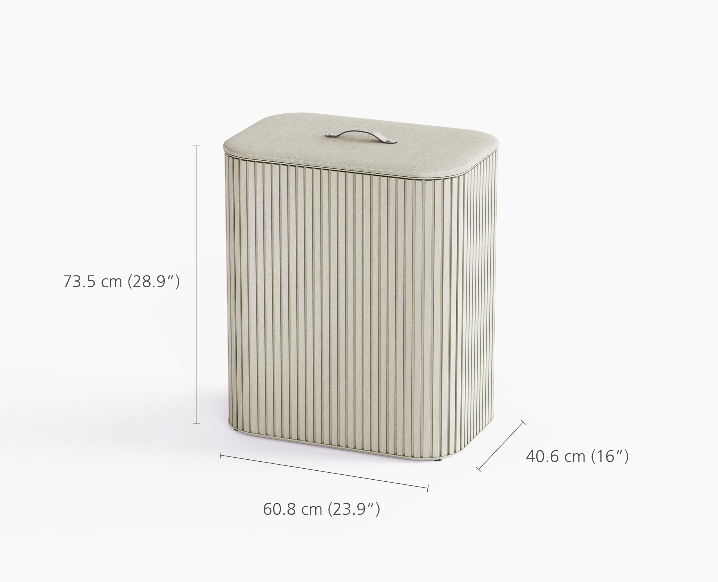 Panier à Linge Triple Luxe Bambou Écru 90L Tota Trio Luxe - Image 7