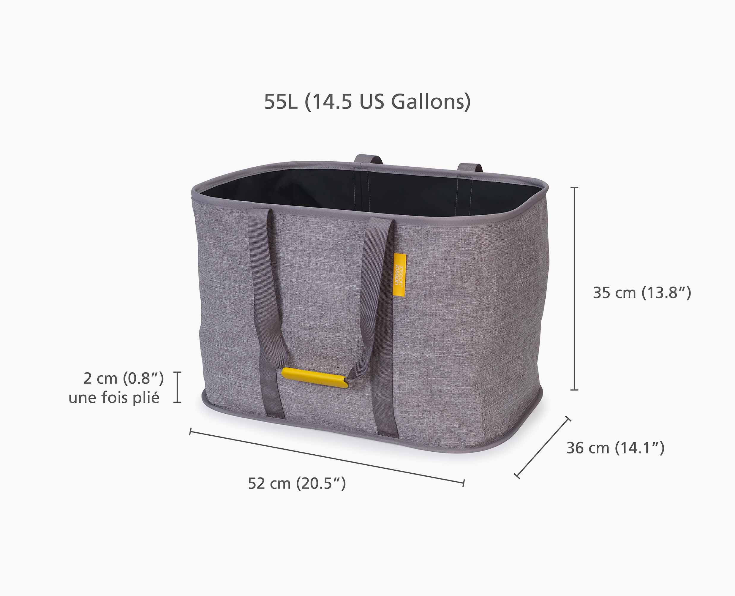 Panier à Linge Pliable 55L Gris Hold-All™ Max - Image 7