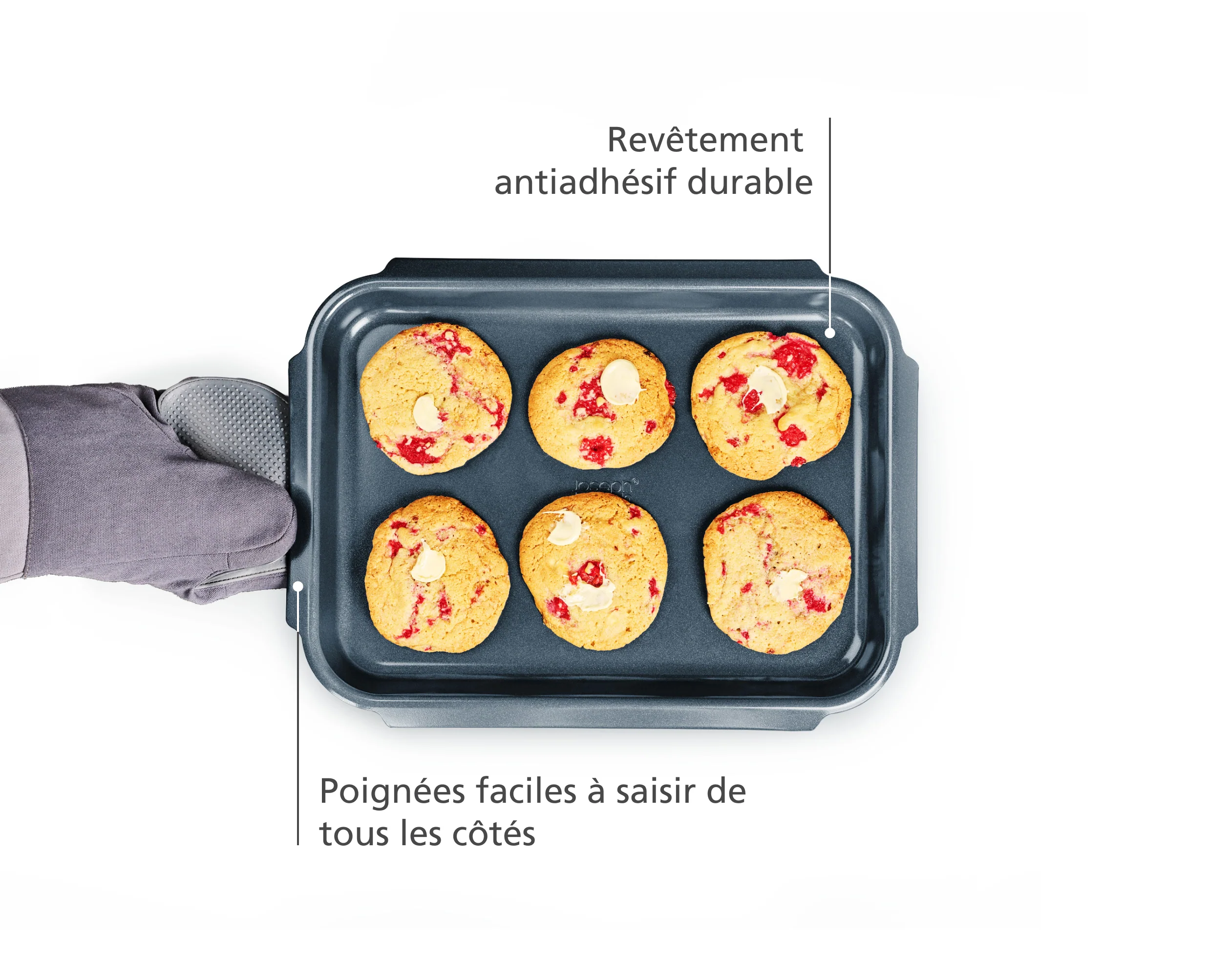 Plat de cuisson antiadhésif bleu Nest™ Bake, grand - Image 4