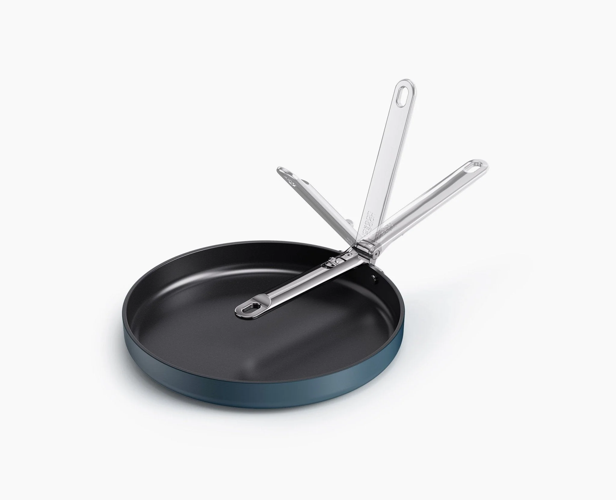 Poêle Anti-Adhésive de 30cm avec Poignée Pliable Bleue Space