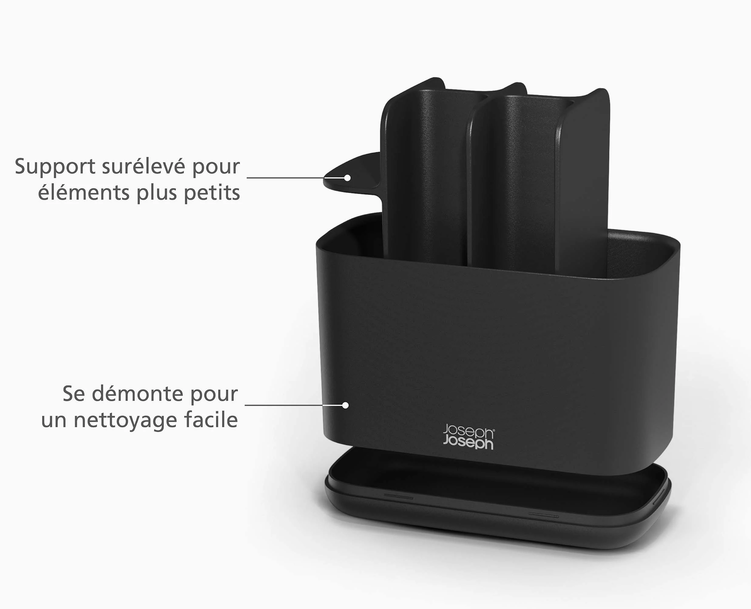 Grand Porte Brosses à Dents Noir Mat EasyStore™ - Image 8