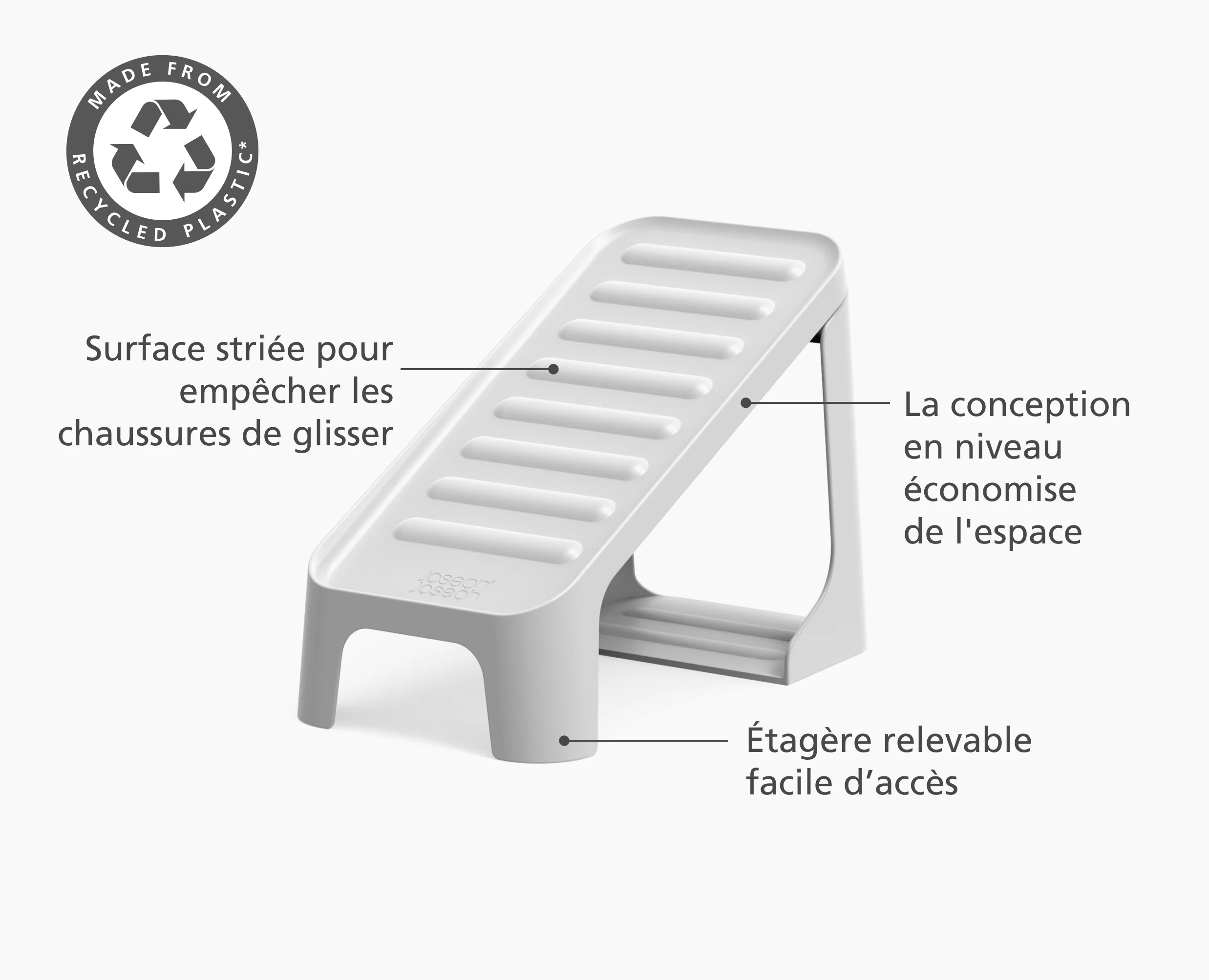 Range-Chaussures Multi-niveaux Shoe-In™ Compact Écru à 2 pièces - Image 4