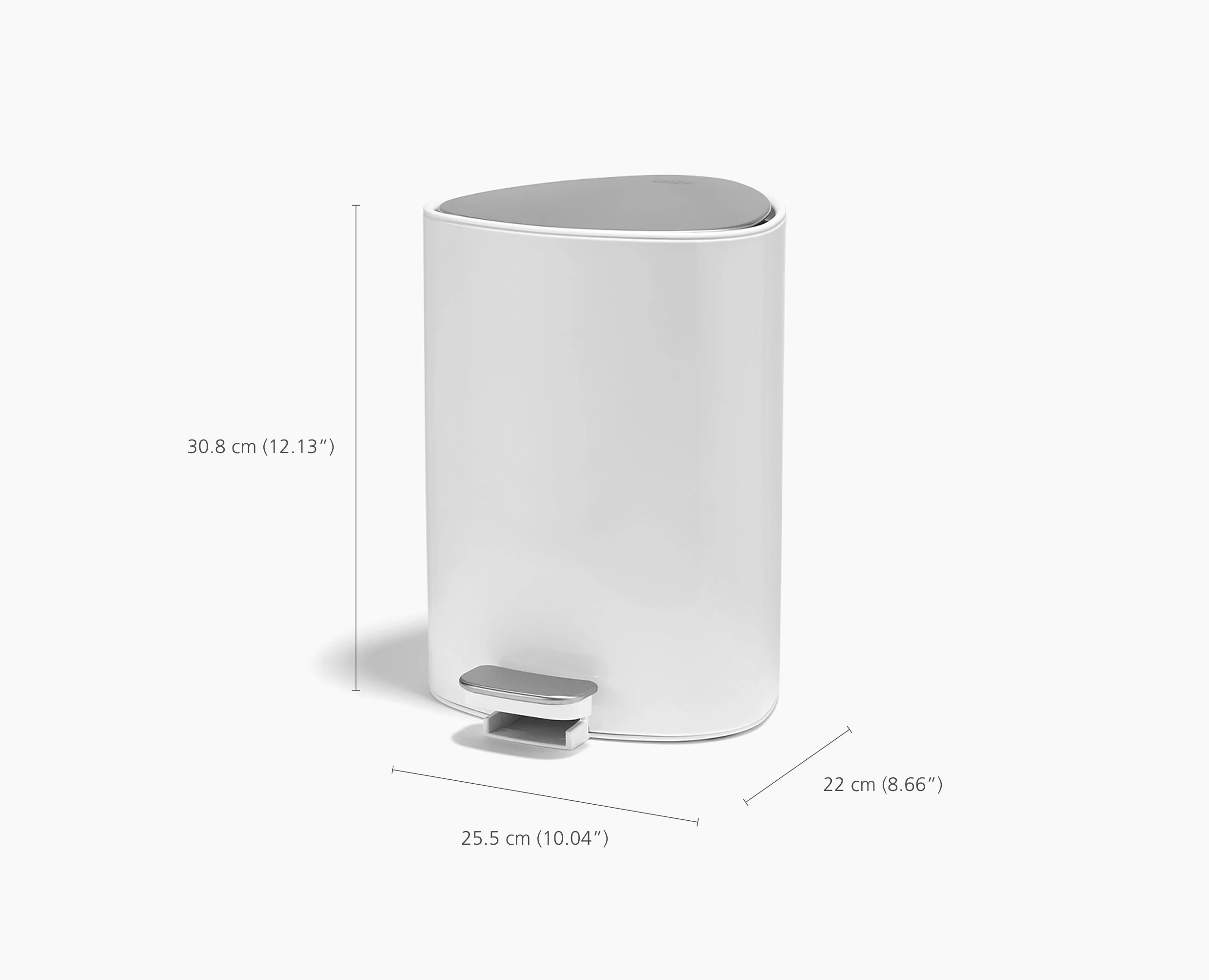 Poubelle de Salle de Bain 5L Blanc Brillant EasyStore™ - Image 7