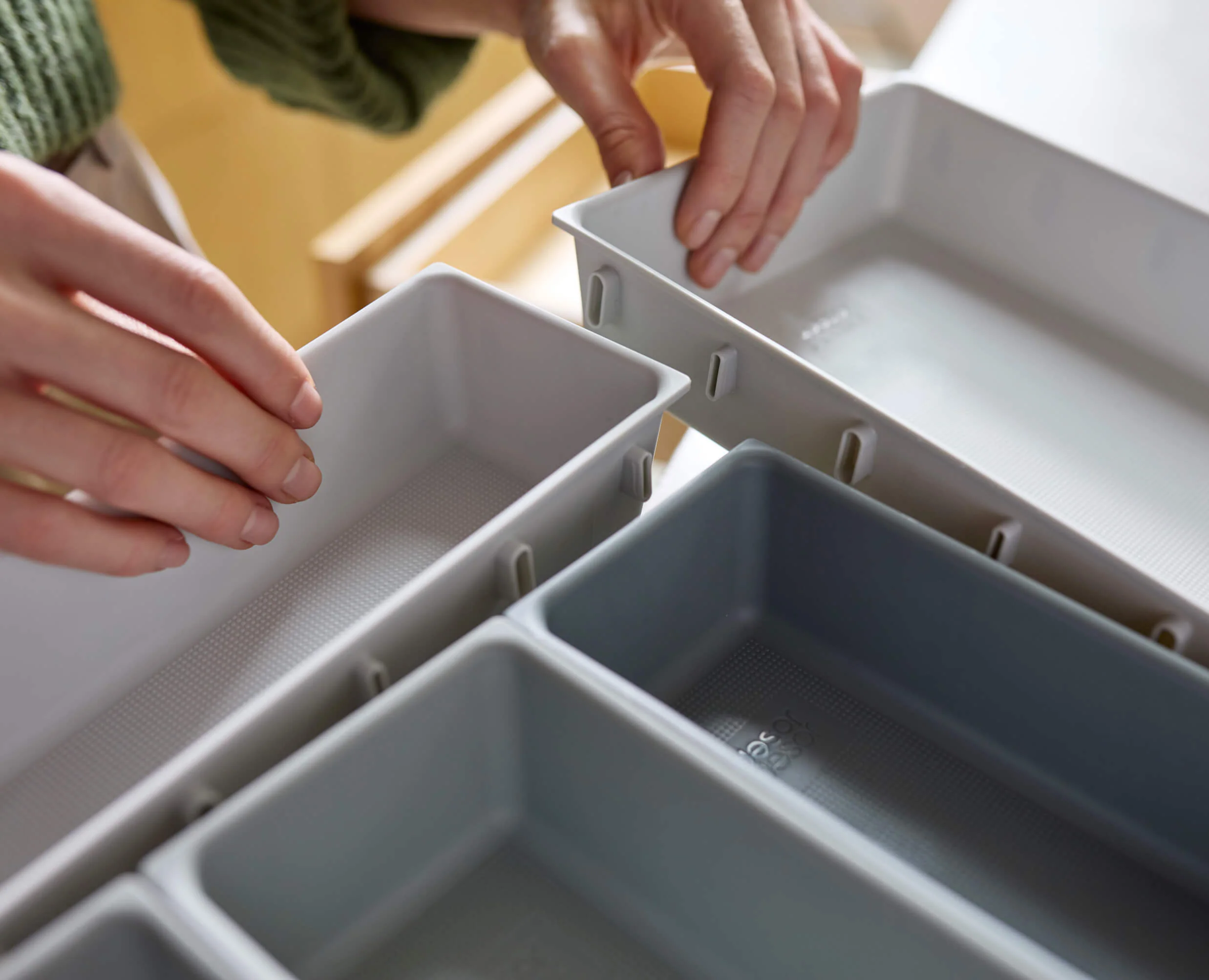 Set d'Organisateurs de Tiroir Modulaires de 10 pièces Pierre Foncé Blox™ - Image 4
