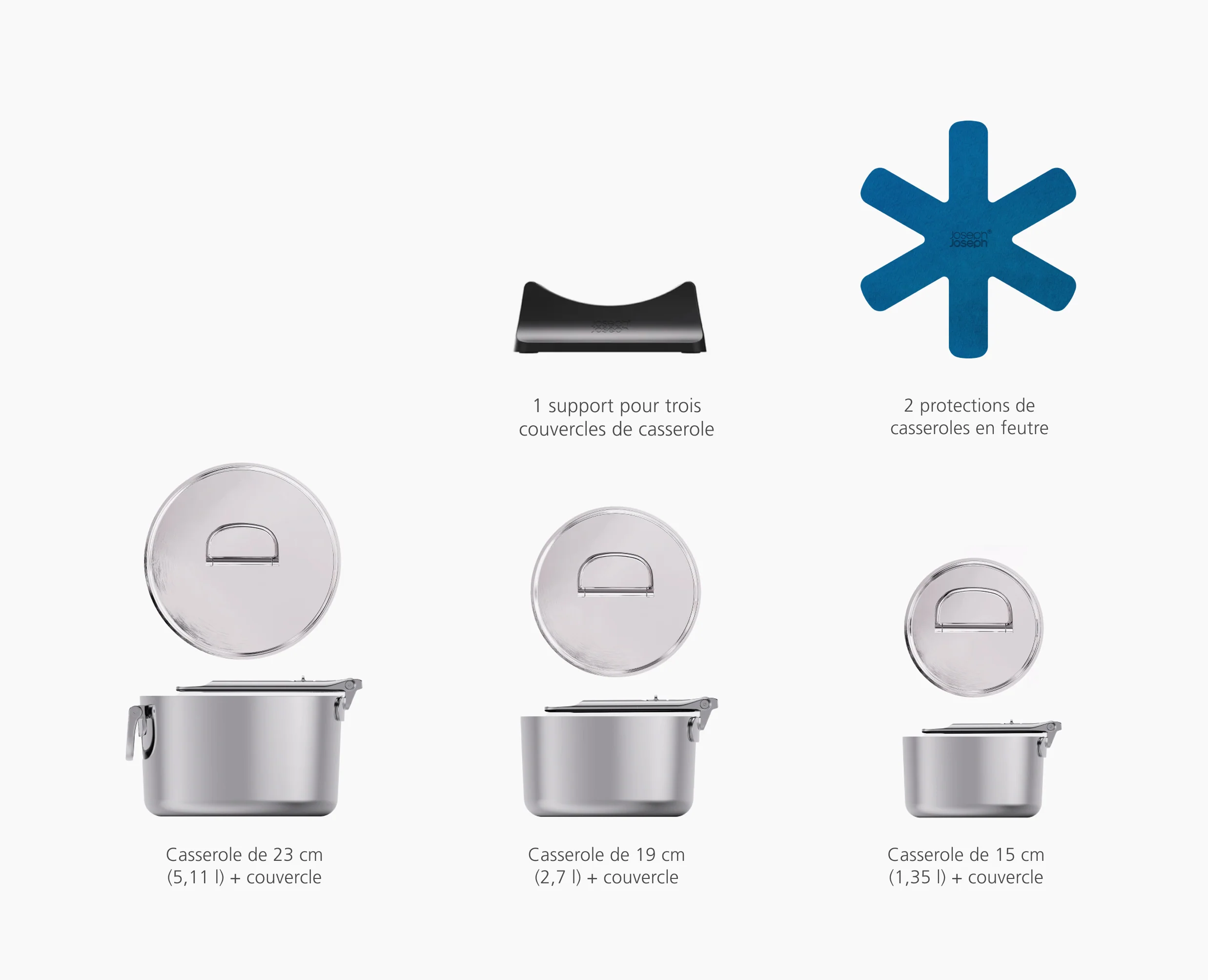 Set de 3 Casseroles en Inox Space Steel - Image 7