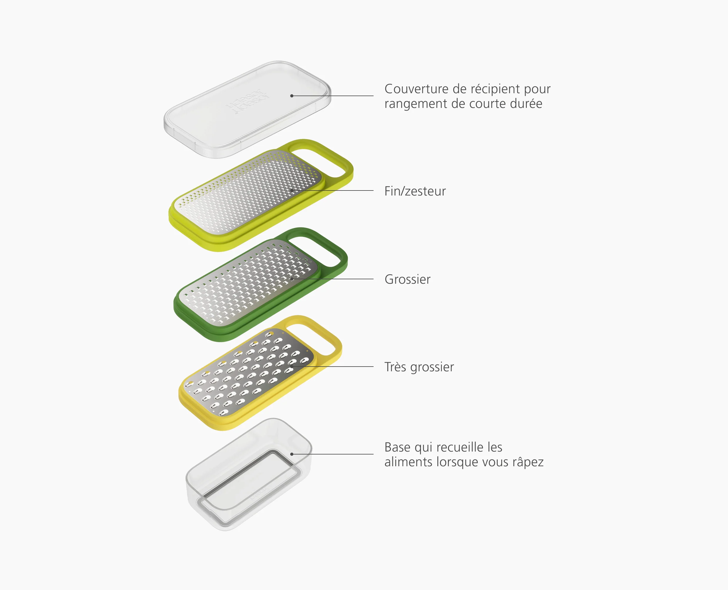 Set de 3 râpes avec conteneur Multi-Grate & Store™ - Image 6
