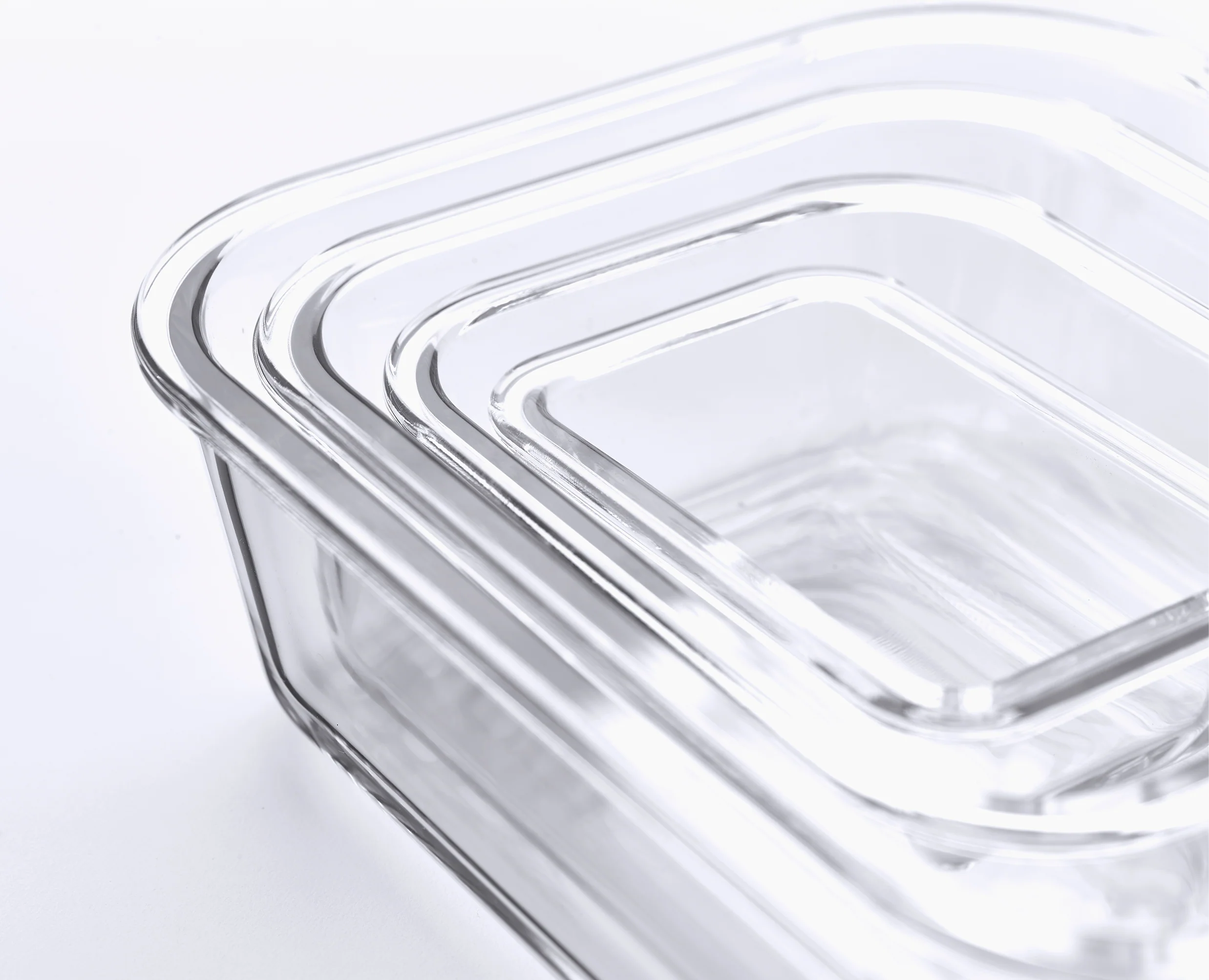 Set de 4 Boites de Conservation en Verre Nest™ Glass - Image 5