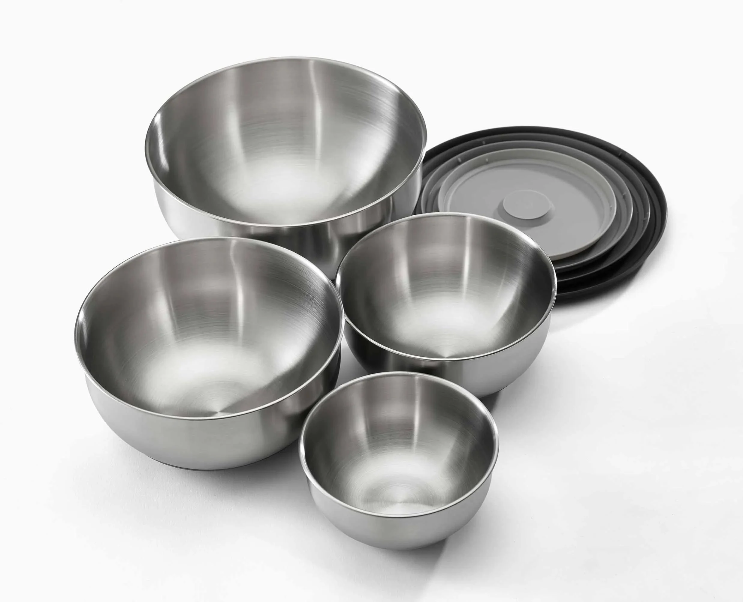Set de 4 Bols Mélangeurs en Inox Nest™ Prep&Store - Image 4