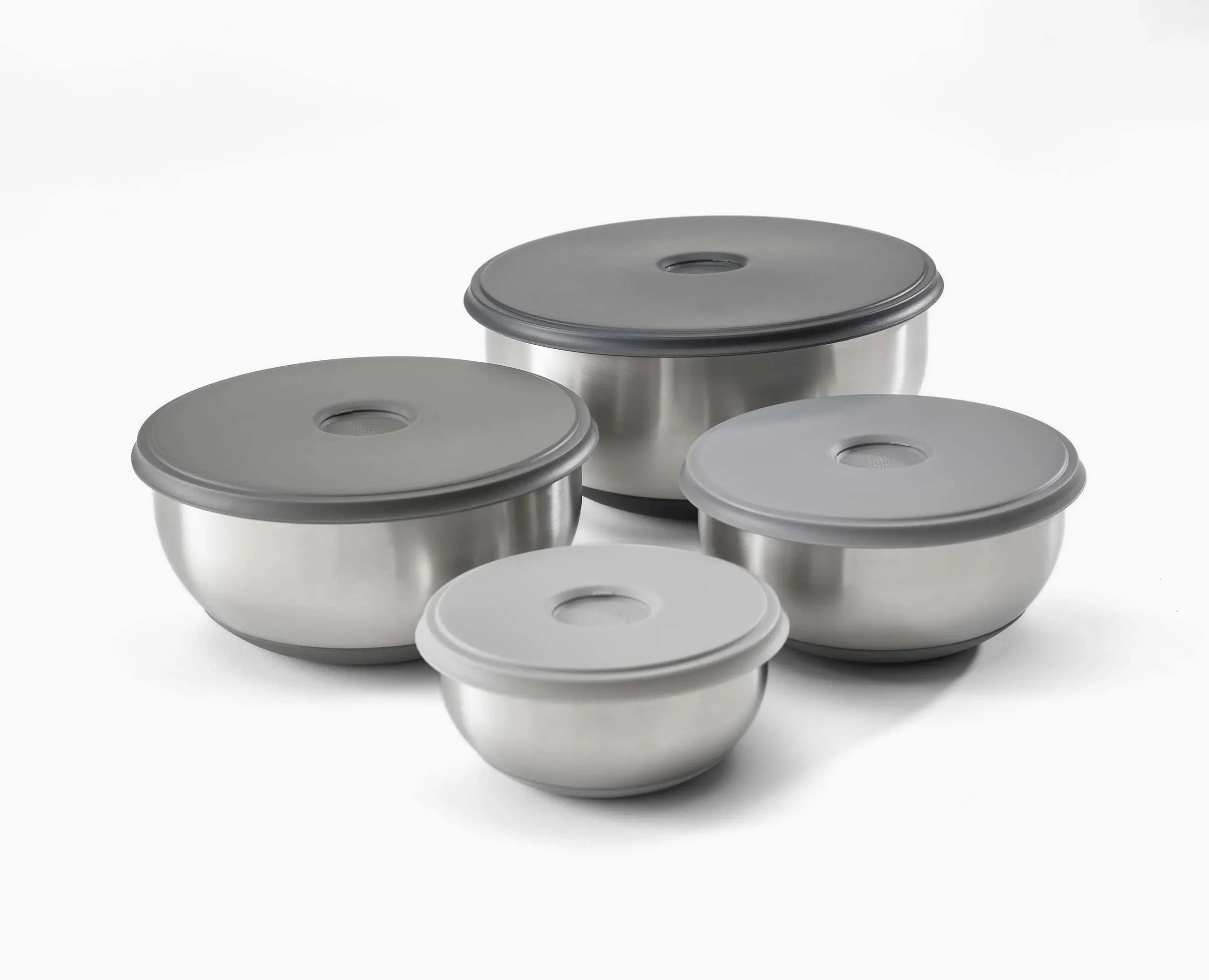 Set de 4 Bols Mélangeurs en Inox Nest™ Prep&Store - Image 7